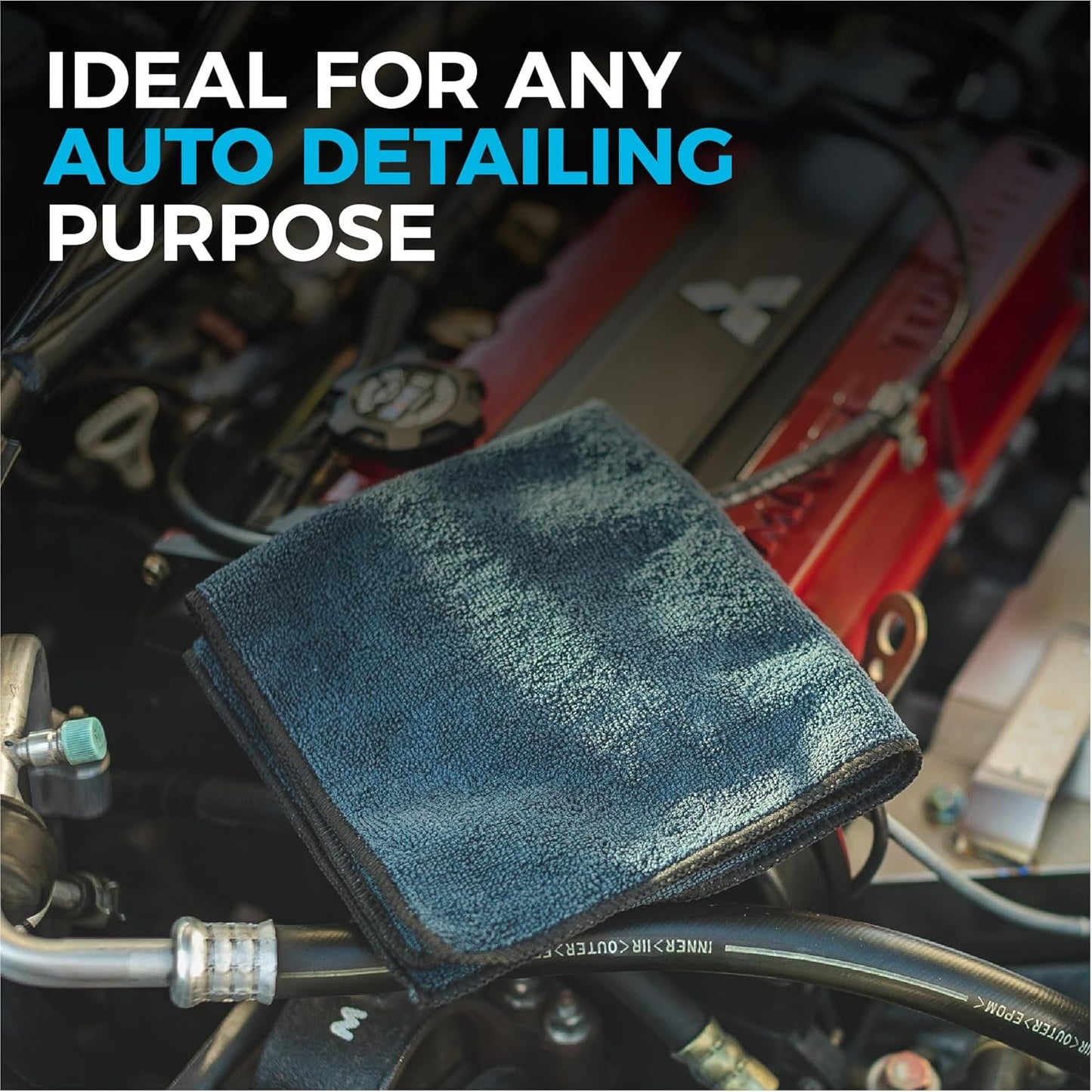 The Rag Company - All-Purpose Microfiber Terry Cleaning Towels - Commercial Grade, Highly Absorbent, Lint-Free, Streak-Free, Kitchens, Bathrooms, Offices, 300gsm, 14in x 14in, Green (12-Pack)