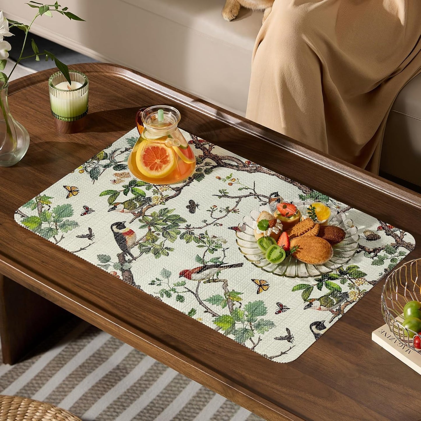 Shelf Liner for Kitchen Cabinets Non Adhesive Drawer Liner,Cabinet Liner for Shelves,Non Slip Kitchen Drawer Liners for Dresser,Waterproof Shelf Paper for Refrigerator,Cupboard,15.7Inx16.4FT