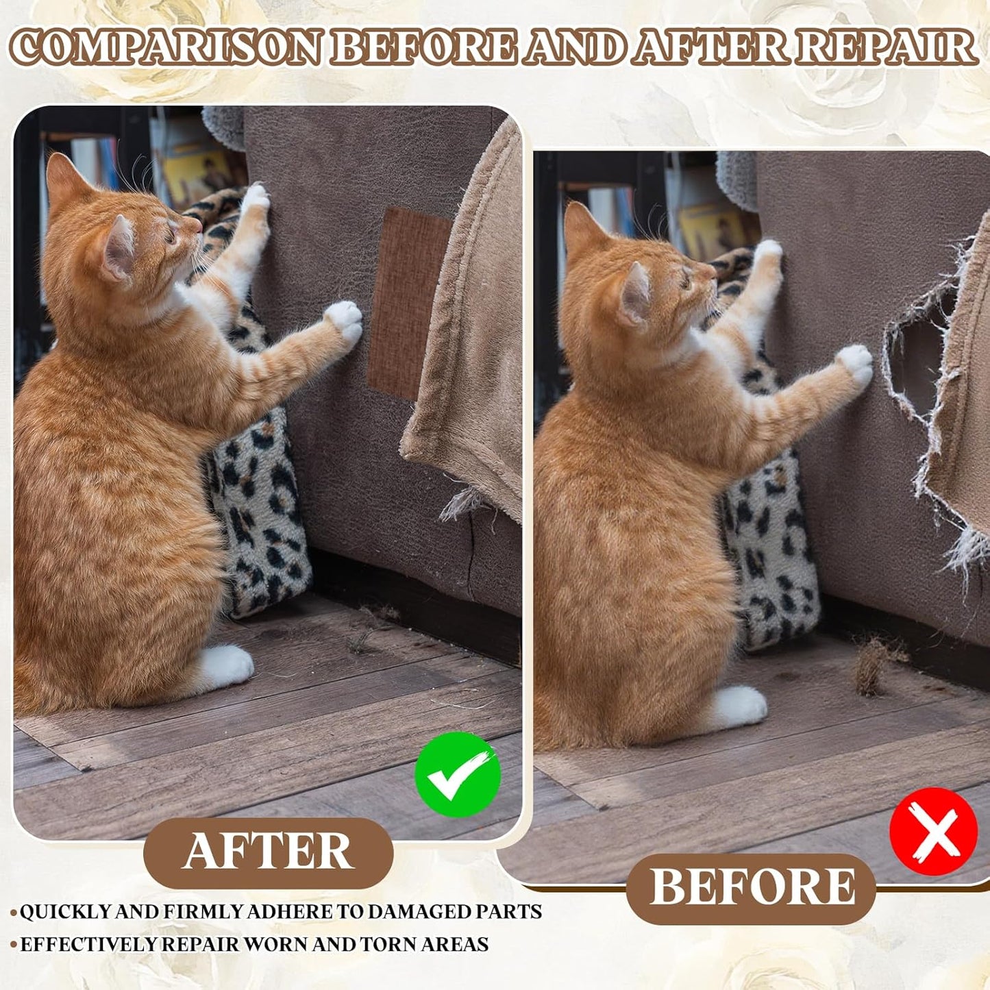 PATIKIL Linen Repair Patch, 8 x 11 Inch Self-Adhesive Linen Fabric Repair Patches for Sofa Couch Clothes Handbag Tents Car Seats Furniture, Black