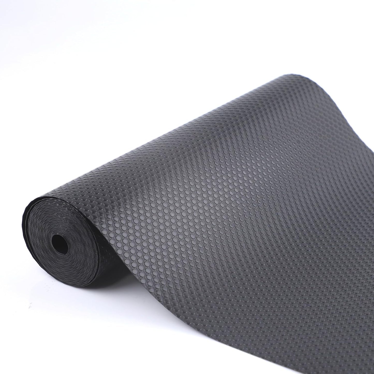 Cabinet Shelf Liner 11 Inch Wide X 20 Ft Non-Slip Kitchen Drawer Liners Waterproof & Oil-Proof Drawer Liners for Cupboard Pantry Non Adhesive Refrigerator Shelf Liner Strong Grip Cabinet Mat (Black)