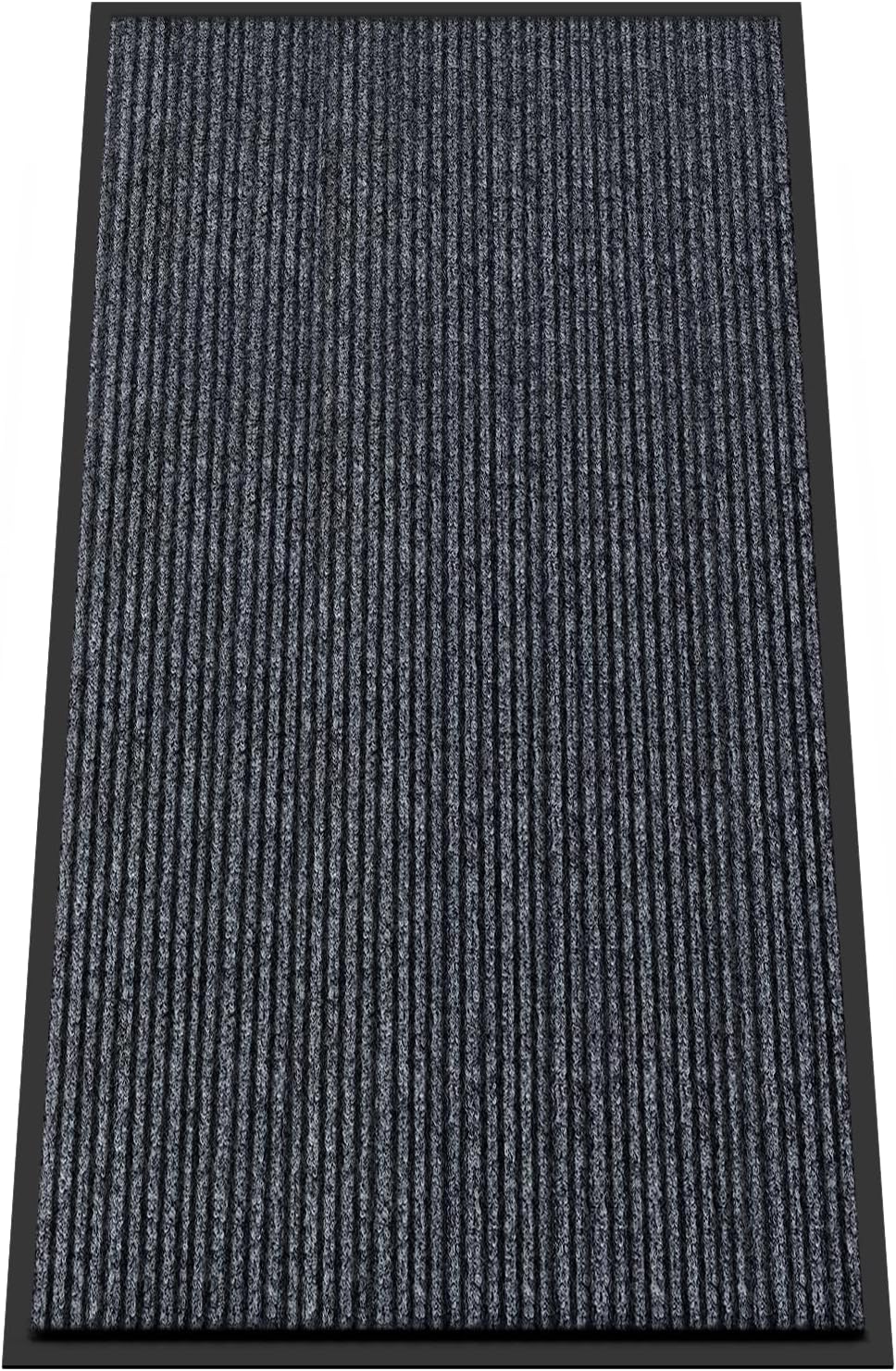 Kuyal Front Door Mat, 3'x6' Indoor Outdoor Entrance Mat, Commercial Floor Mats Inside Outside Entrance, Heavy Duty Durable Welcome Mats, Rubber Backing Non Slip Outdoor Mats for Entryway,Dark Gray