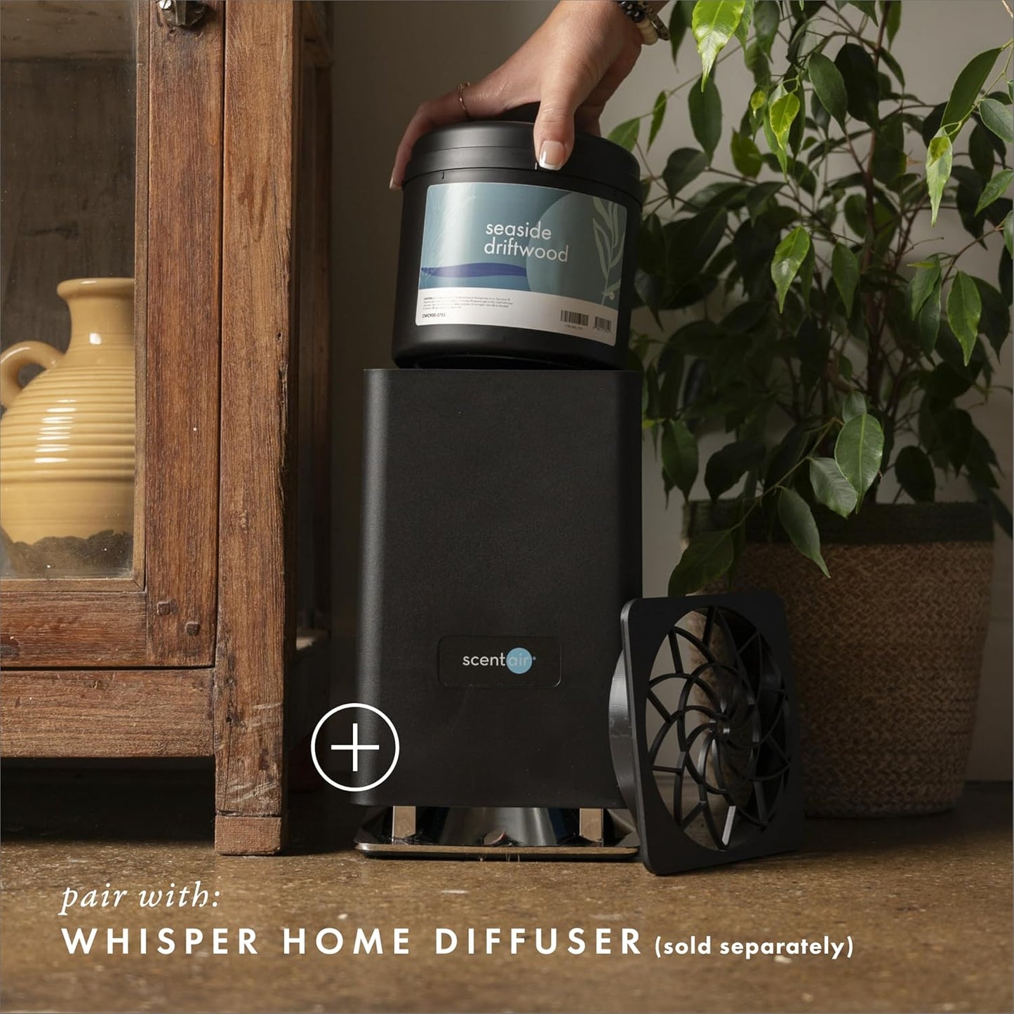 ScentAir Whisper Home Monthly Plug-in Refill, Fragrance Cartridge for Home and Office, Seaside Driftwood