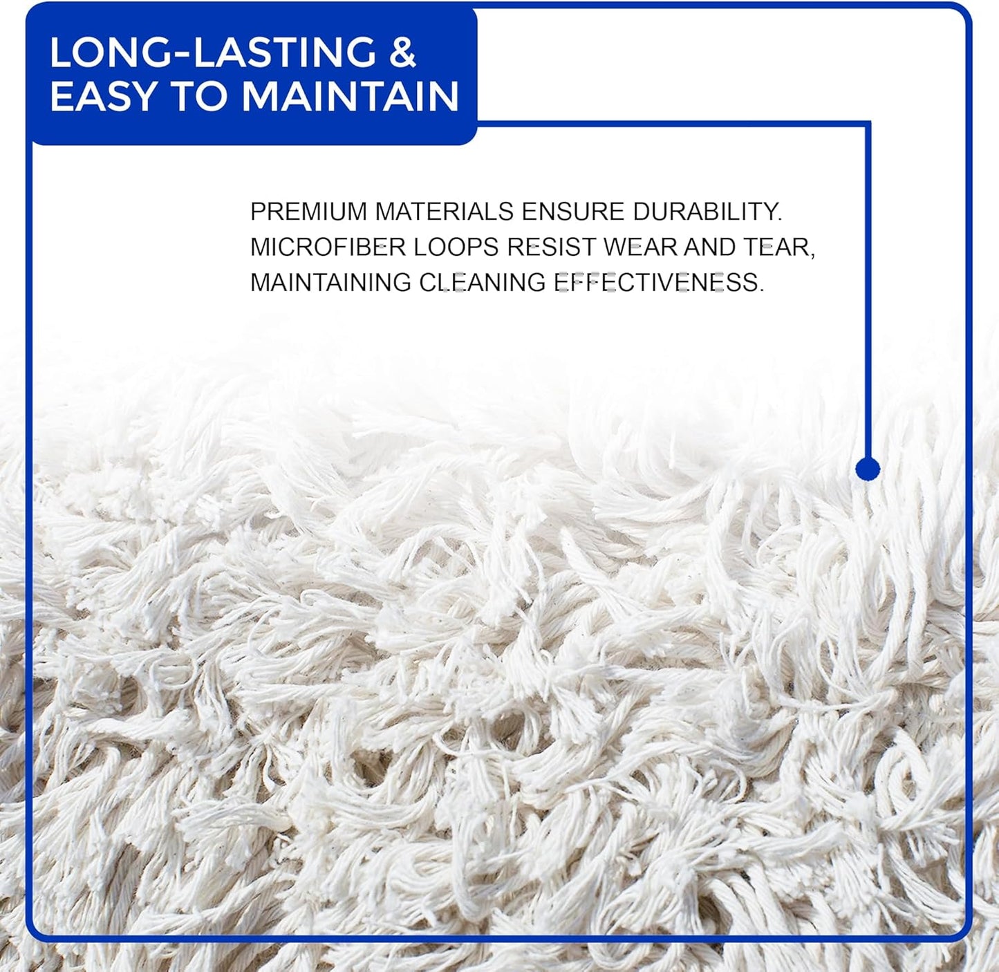 Nine Forty Industrial-Grade 18x5 Cotton Dust Mop Head Refills, Perfect Replacement for Busy Home, Gym, Industrial and Commercial Spaces, Heavy-Duty Mop for Janitorial & Housekeeping Needs - 2 Pack