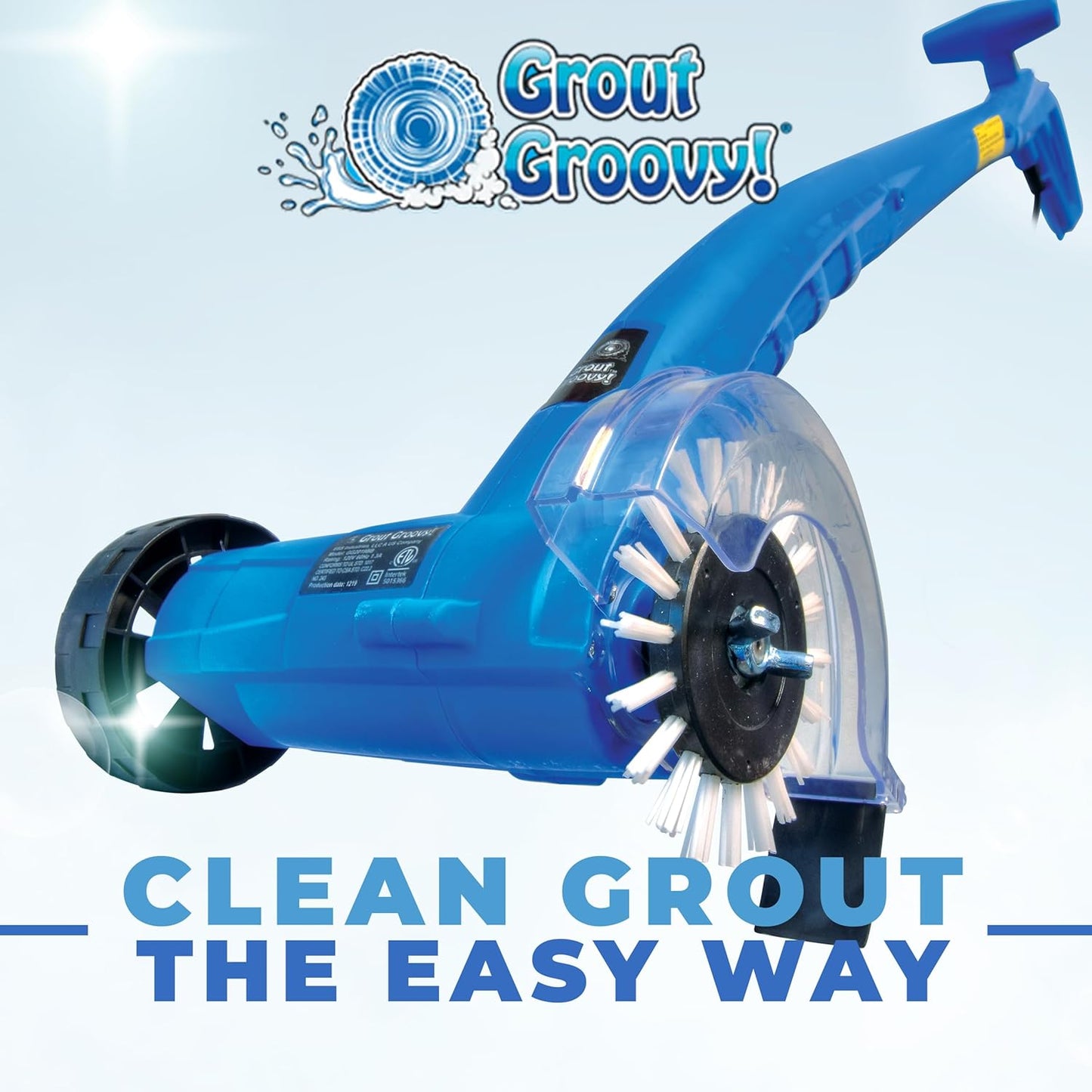 Grout Groovy! Electric Stand-Up Grout Cleaning Machine – Lightweight Deep Cleaner for Tile Floors, Bathrooms & Kitchens | Easy-to-Use Floor Scrubber Machine for Grout Lines & Tile Surfaces (Original)