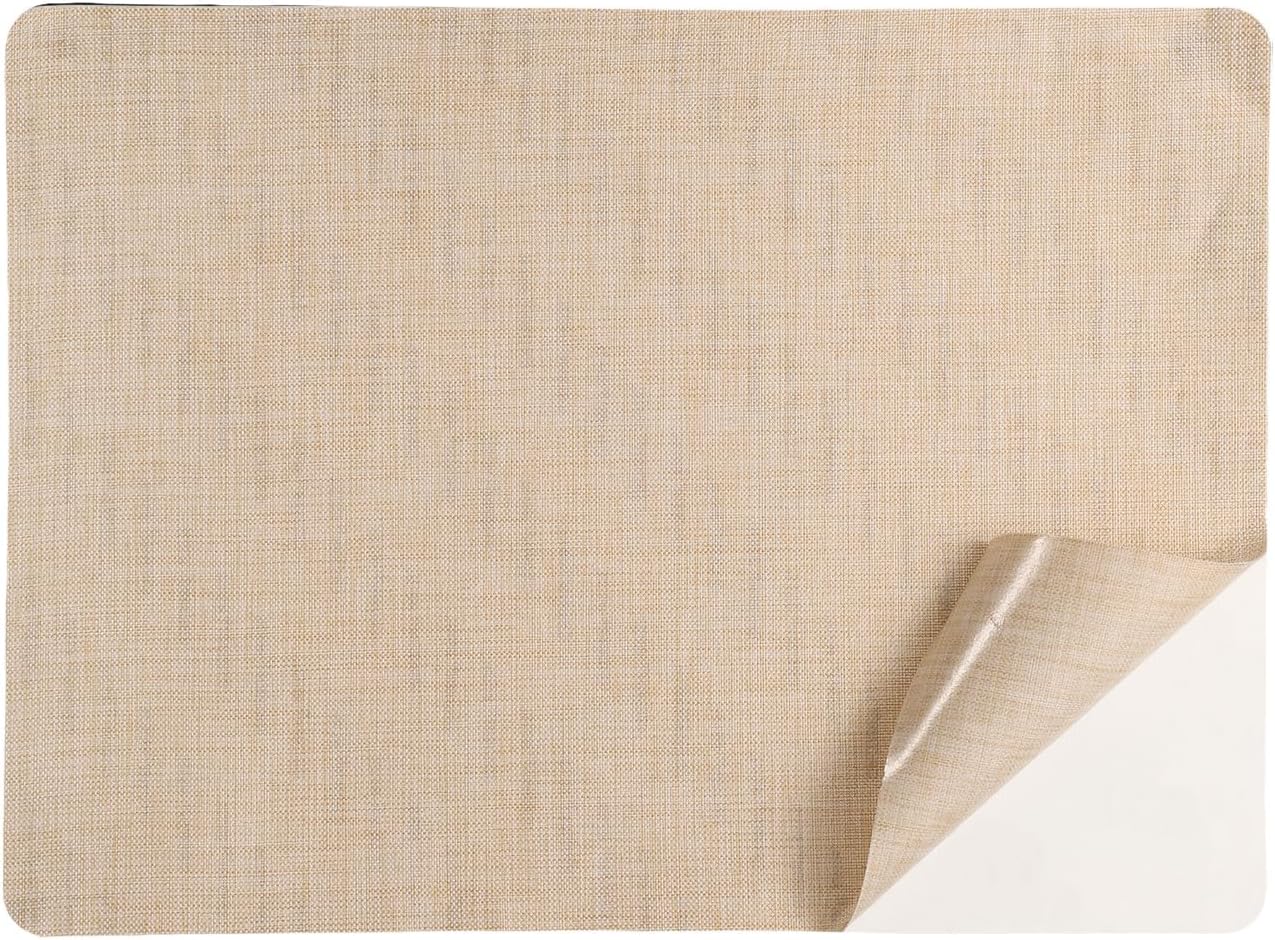 PATIKIL Linen Repair Patch, 8 x 11 Inch Self-Adhesive Linen Fabric Repair Patches for Sofa Couch Clothes Handbag Tents Car Seats Furniture, Beige