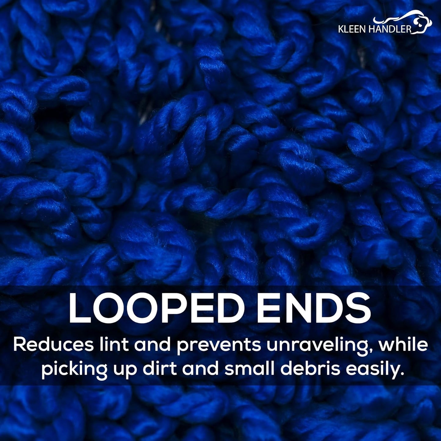 KLEEN HANDLER 36 Inch Microfiber Dust Mop Bulk Pack of 12, Large Washable Commercial Mop Head Replacement, Sweeper, Janitorial Supplies, Blue