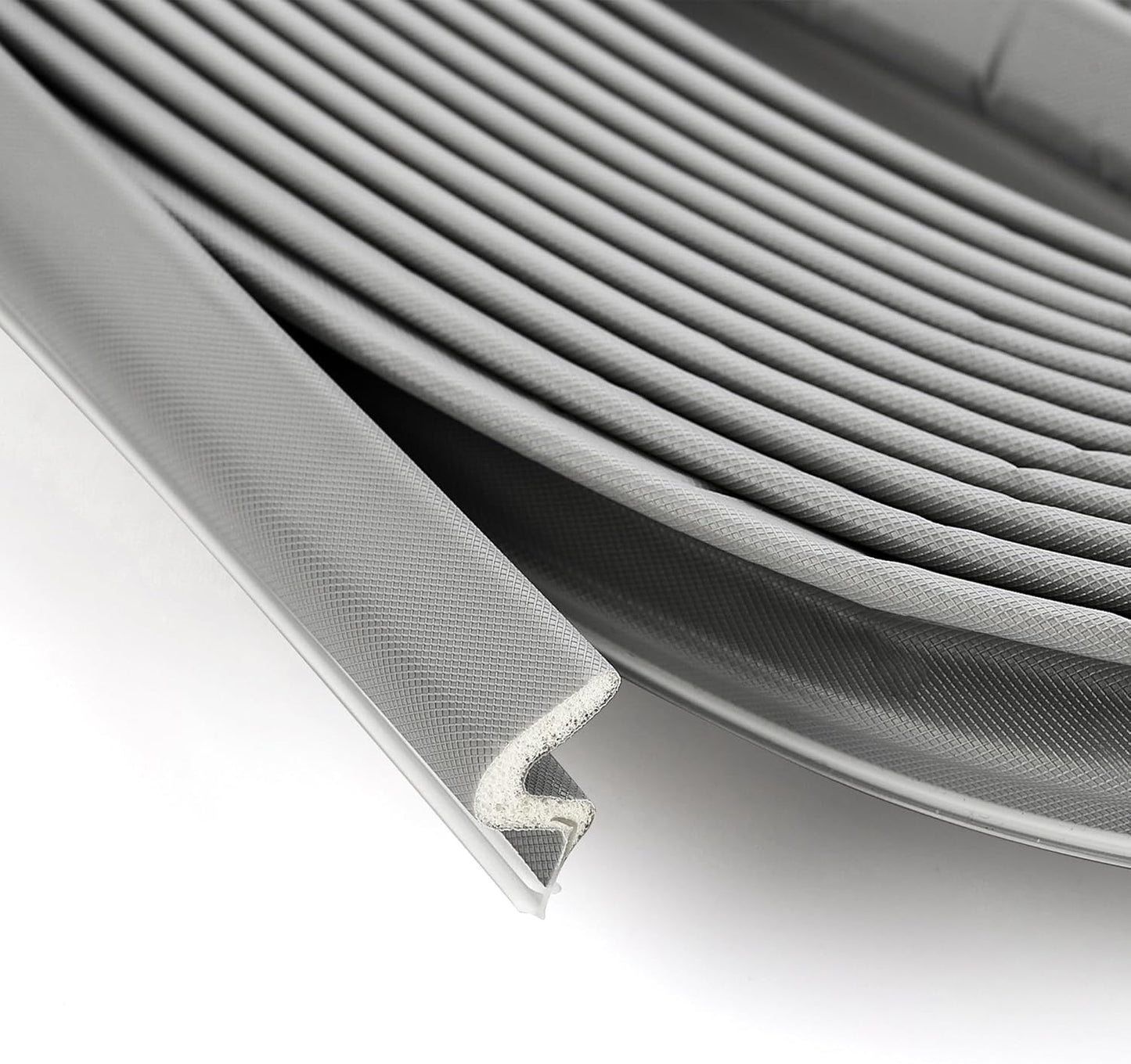 Weather Stripping Door Seal Strip Soundproof Q Foam Tape, Exterior Door Insulation Strip for Large Gap, Easy to Install(Grey, 40FT)