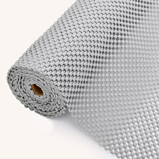 Shelf Liners for Kitchen Cabinets Non Adhesive Shelf Liner Paper Non-Slip Thickened Drawer Liner Easy to Clean for Tool Box Refrigerator Grey 11.8 x 354.3 in