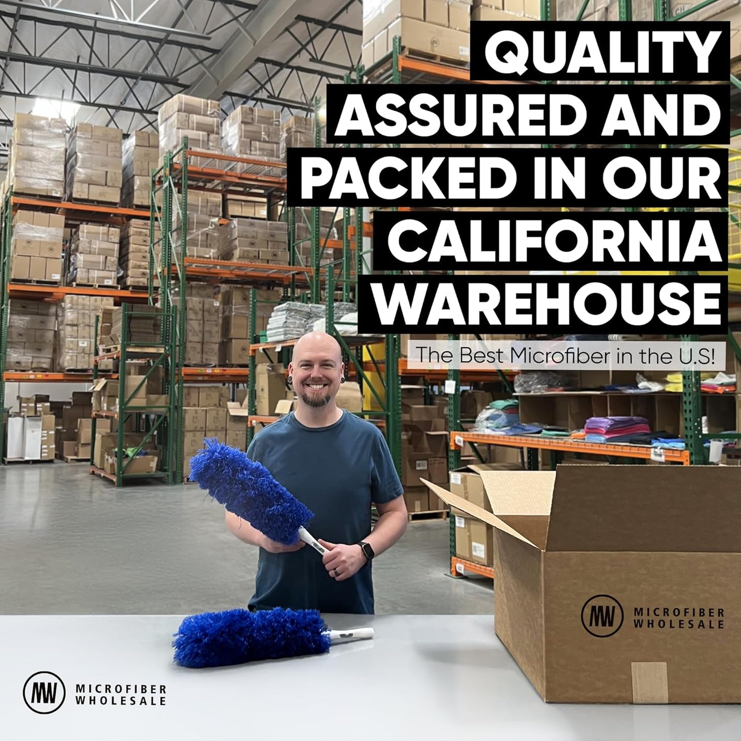 2 Pack of Microfiber Flexible Dusters | from Microfiber Wholesale | Clean Ceiling Fans, Cobwebs, Light Fixtures, Delicate Objects