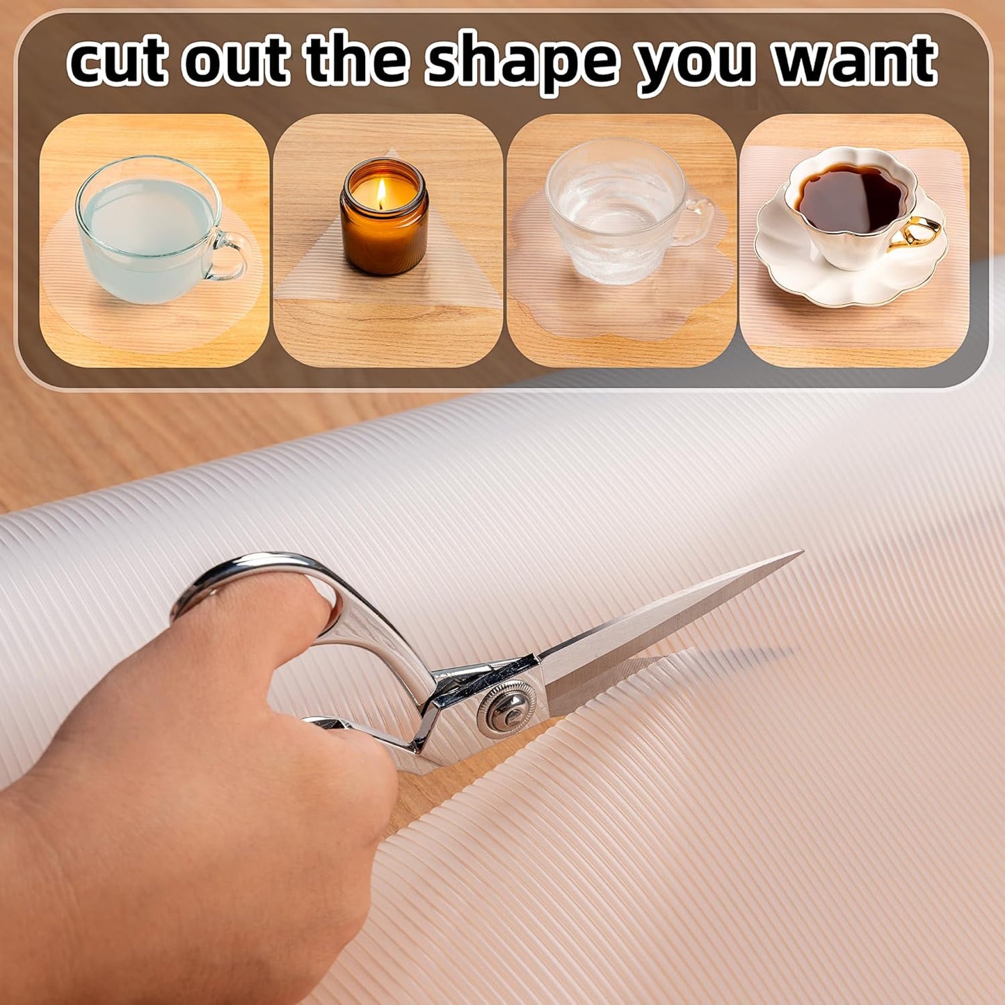 Shelf Liners for Kitchen Cabinets Non-Adhesive & Washable,Non Slip Cabinet Liners for Shelves Waterproof & Oil Proof,Clear Plastic Drawer Liner,Easy to Cut 17.5 Inches x 20 FT x 2 Rolls CP-17202