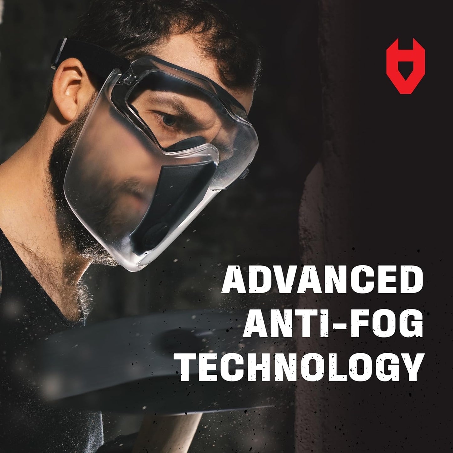 NoCry Safety Face Shield Mask for Work with Premium Anti Fog and Anti Scratch Technology — Durable ANSI Z87.1 Certified Grinding Face Shield with Extreme Impact Resistance