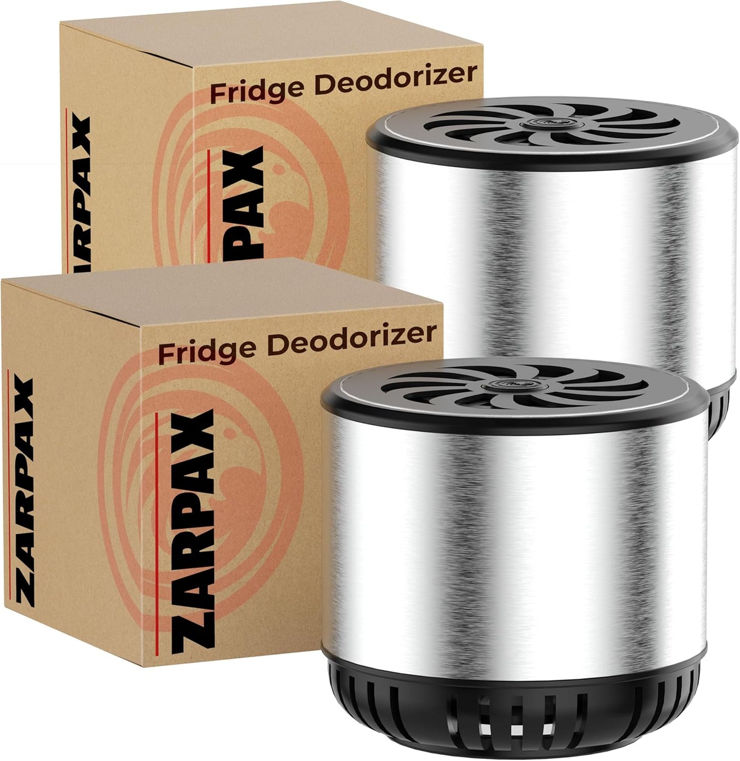 Refrigerator Deodorizer - Double Pack - Fridge Smell Eliminator Lasts for 10 Years -18ft3 Capacity Strong Fridge Odor Absorber, Eliminator & Air Purifier - More Effective Than Baking Soda