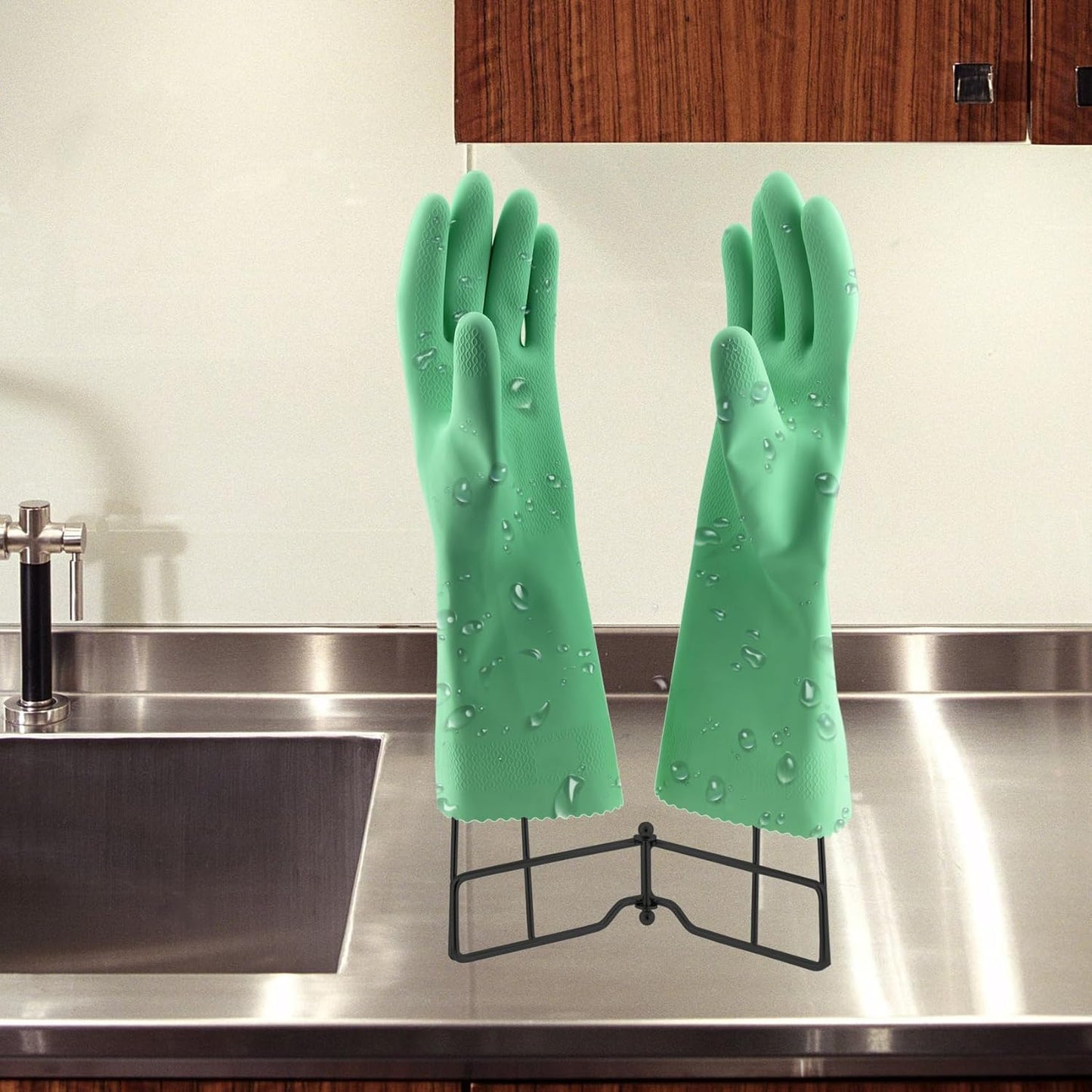 Kitchen Gloves Drying Rack, SUS 304 Stainless Steel Dish Gloves Holder