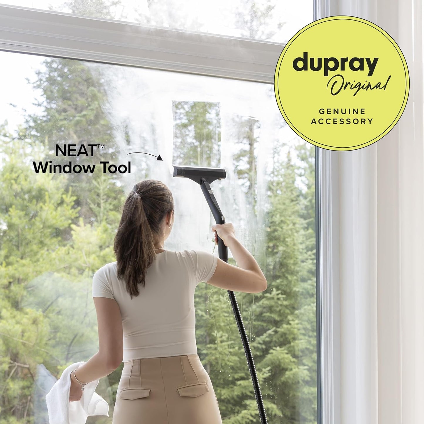 Dupray Neat Window Tool for Steam Cleaner (Accessory Part) – Streak-Free Cleaning for Glass and Mirrors