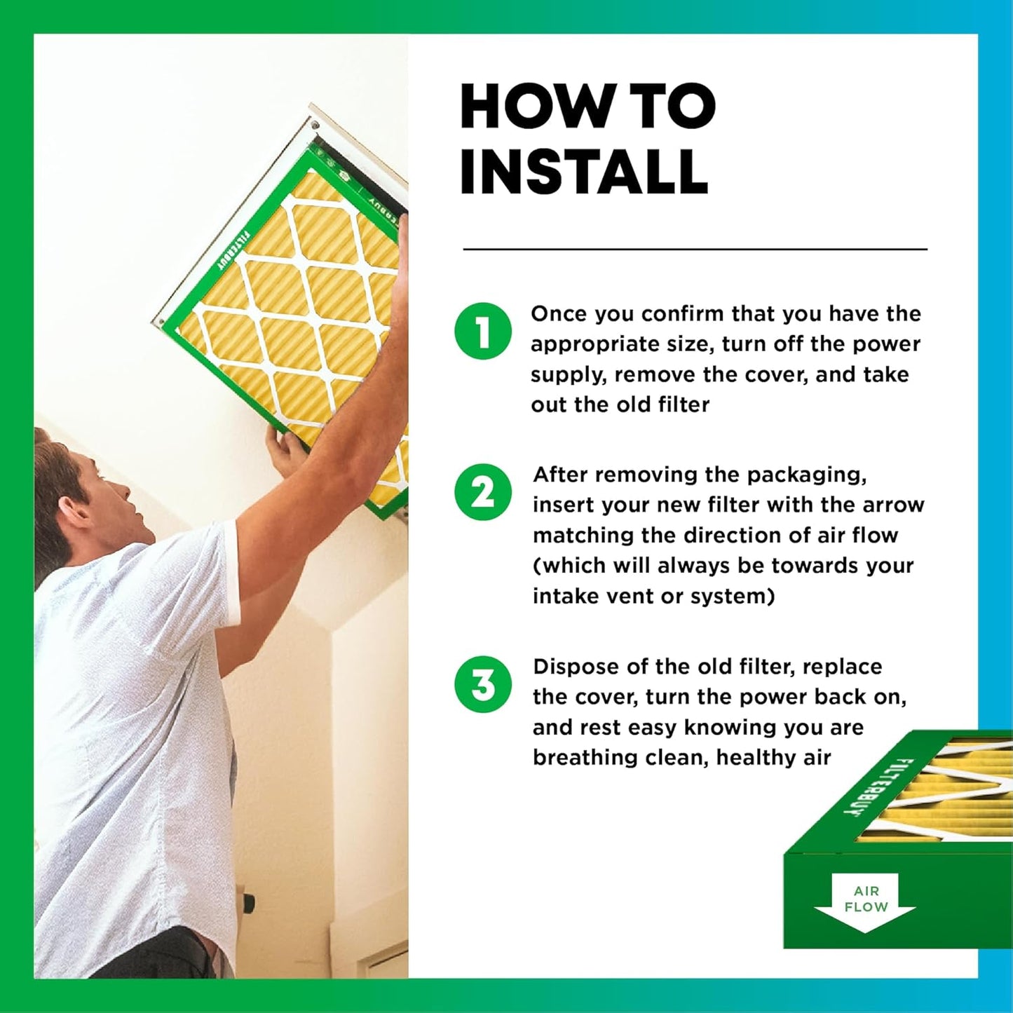 Filterbuy 18x25x1 Air Filter MERV 11 (MPR 1200) Allergen Defense Replacement (4-Pack), Electrostatic Pleated HVAC AC Furnace Filters, Made in USA (Actual Size: 17.50 x 24.50 x 0.75)