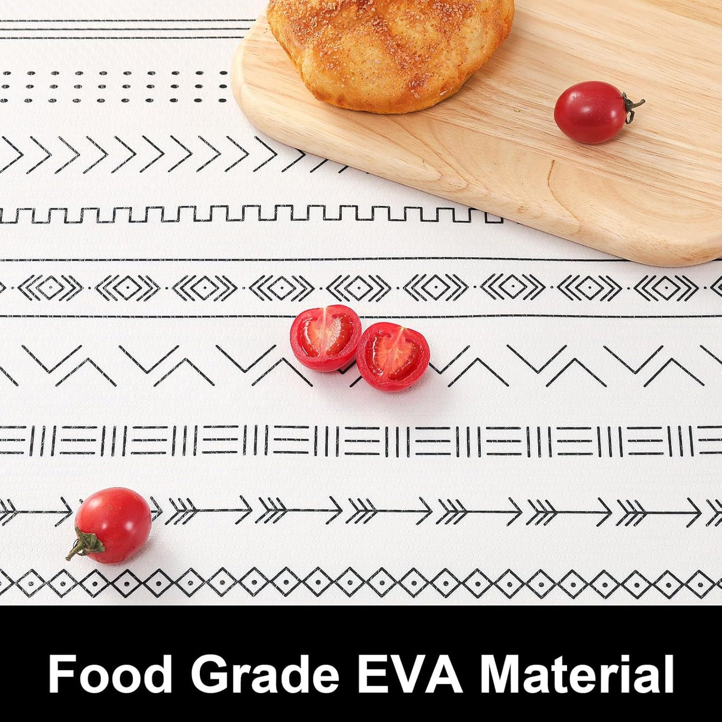 Cooyes Shelf Liners for Kitchen Cabinets Refrigerator Liners Waterproof & Oil-Proof Kitchen Cupboard Liner Drawer Mats EVA Material Non Adhesive Fridge Liner for Shelves