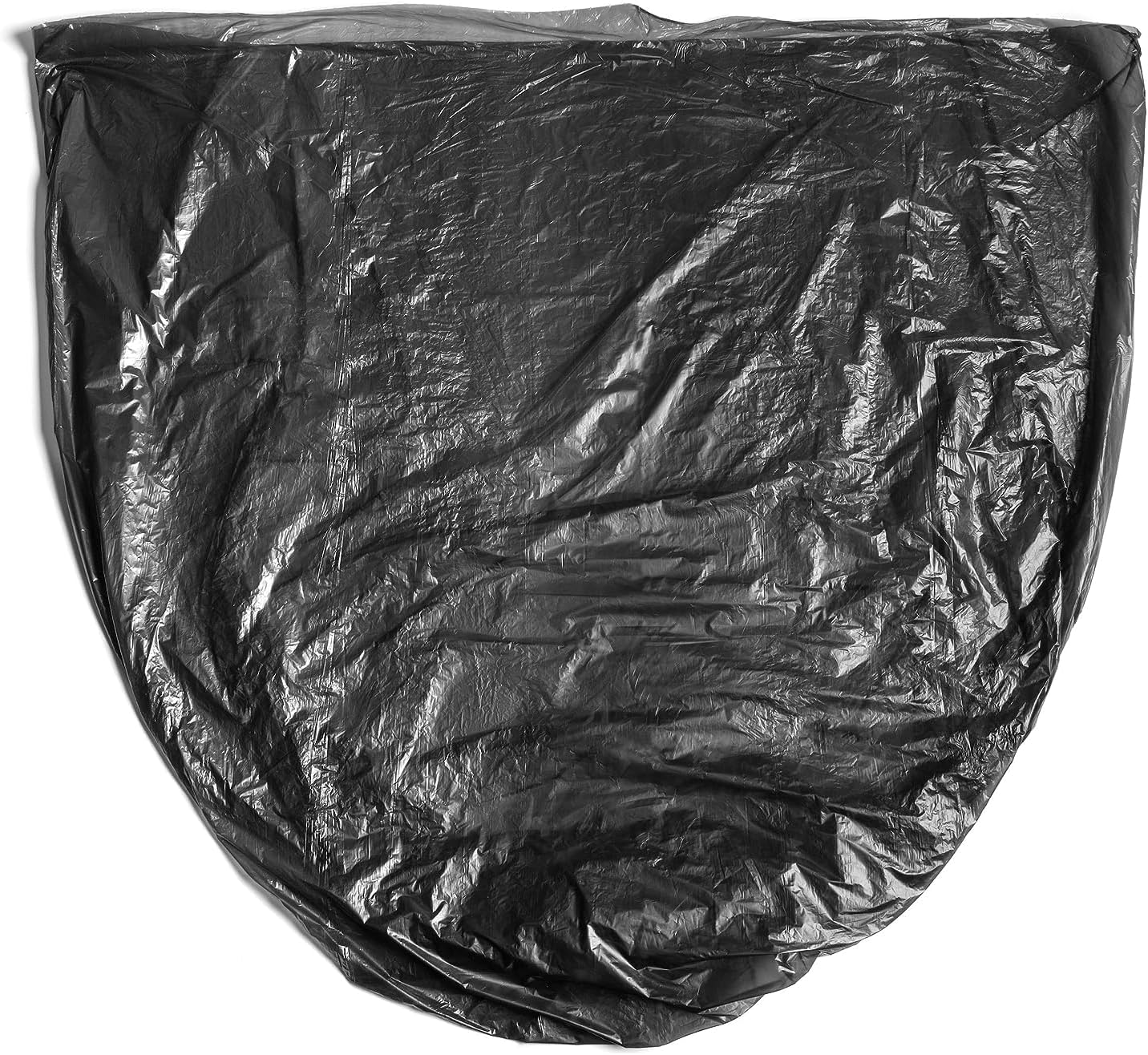 Aluf Plastics High Density Trash Bags, 60 Gallon, 150 Count, 22 Micron (eq), 38" x 60", Black, for Bathroom, Office, Industrial, Commercial, Janitorial, Municipal, Recycling