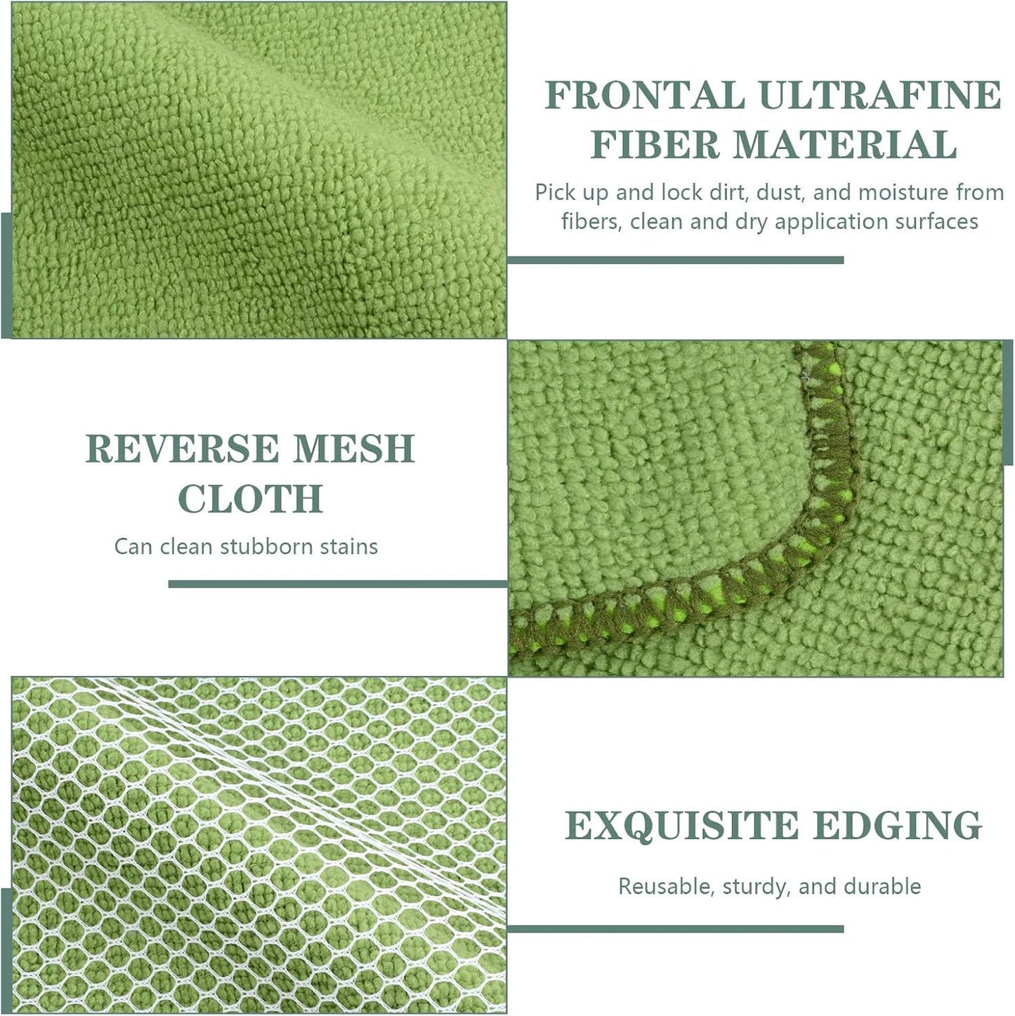 SINLAND Microfiber Dish Cloth for Washing Dishes Dish Rags Best Kitchen Washcloth Cleaning Cloths with Poly Scour Side 5 Color Assorted 7.87inchx7.87inch 20pack