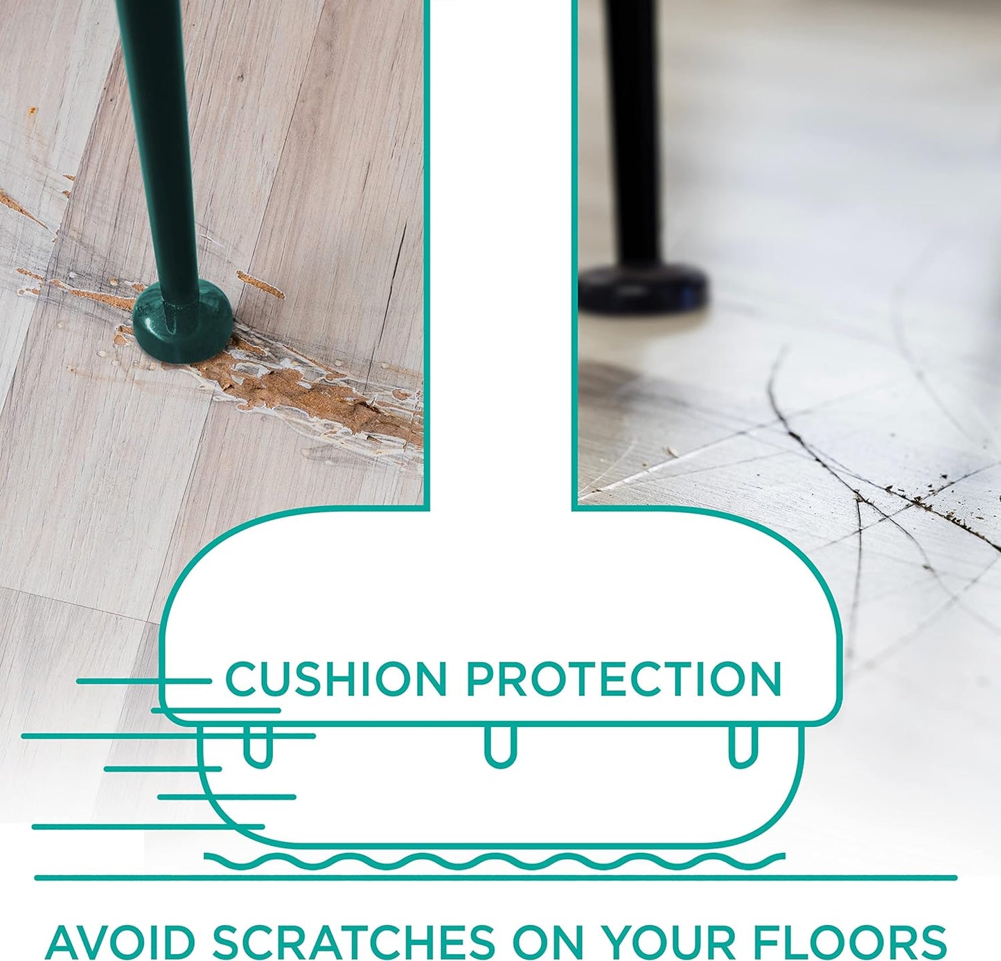 Wrought Iron Patio Furniture Feet Caps (24 Pack, White) - 1.5" Round Plastic Outdoor Chair Leg Caps, Patio Furniture Replacement Feet