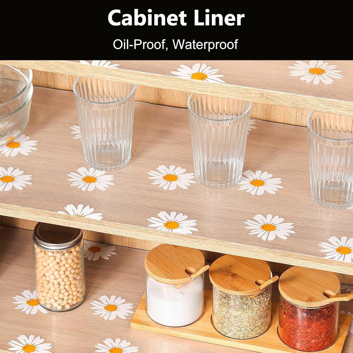 INNOLITES Shelf Liners for Kitchen Cabinets, Non Adhesive Drawer Cabinet Liner, Waterproof Oil-Proof Non-Slip Shelf Liner for Kitchen Pantry Refrigerator 11.8" x 118"