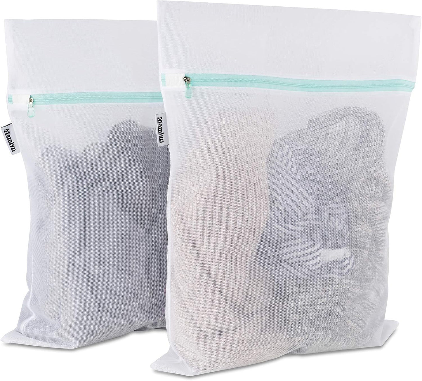 Mesh Laundry Bag for Delicates, Wash Bag for Underwear and Lingerie, Makeup Organizer Bag (2 Medium)