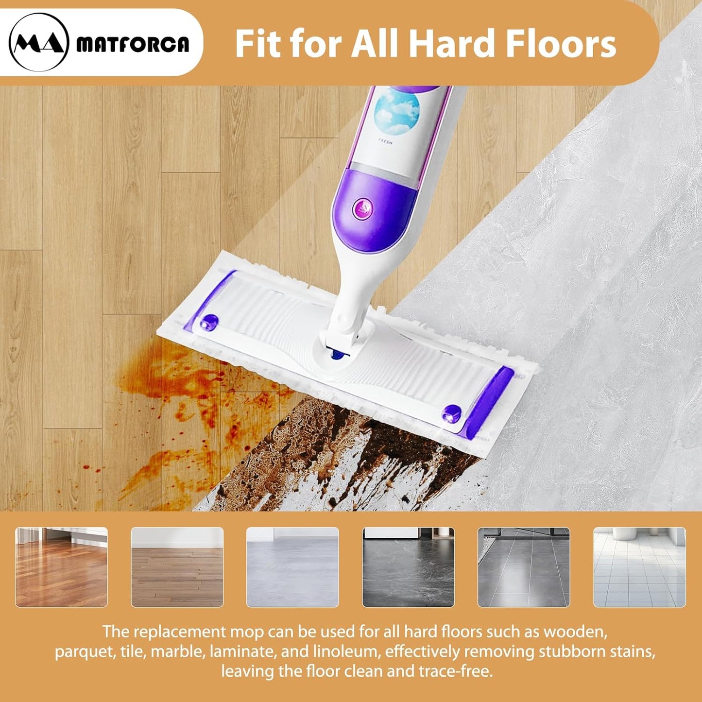 20 Pack Swiffer Mop Pads - Disposable Wet Mop Refills for Swiffer Power Mop, Strong Absorbent Pads for Easy Cleaning, Perfect for Hardwood, Laminate & Tile Floors, Compatible with WetJet & More