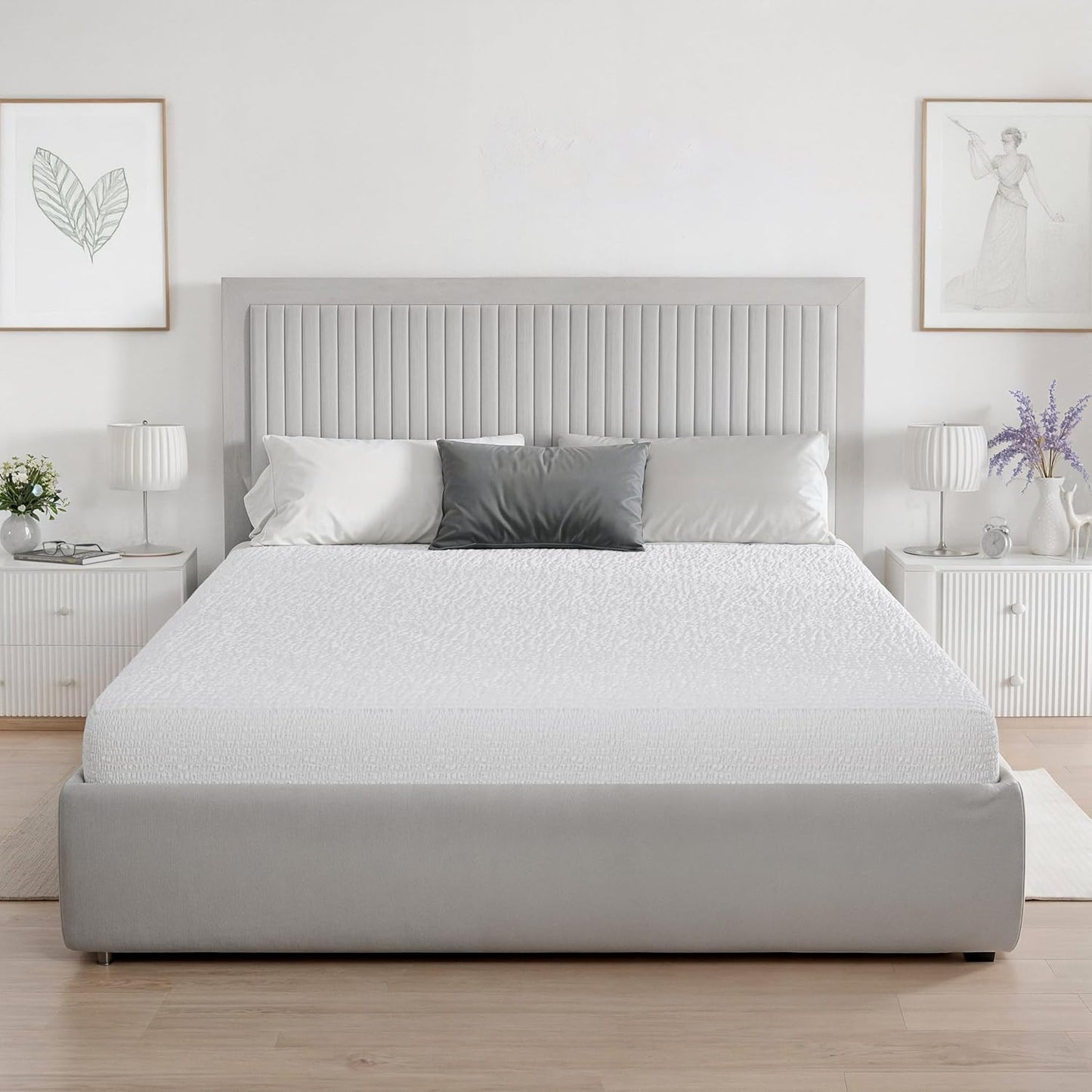 PAULATO BY GA.I.CO Queen Waterproof Mattress Protector – Mattress Cover for Queen Size Bed – Soft Noiseless Hypoallergenic Machine Washable – Waterproof Protector with Deep Elastic Skirt