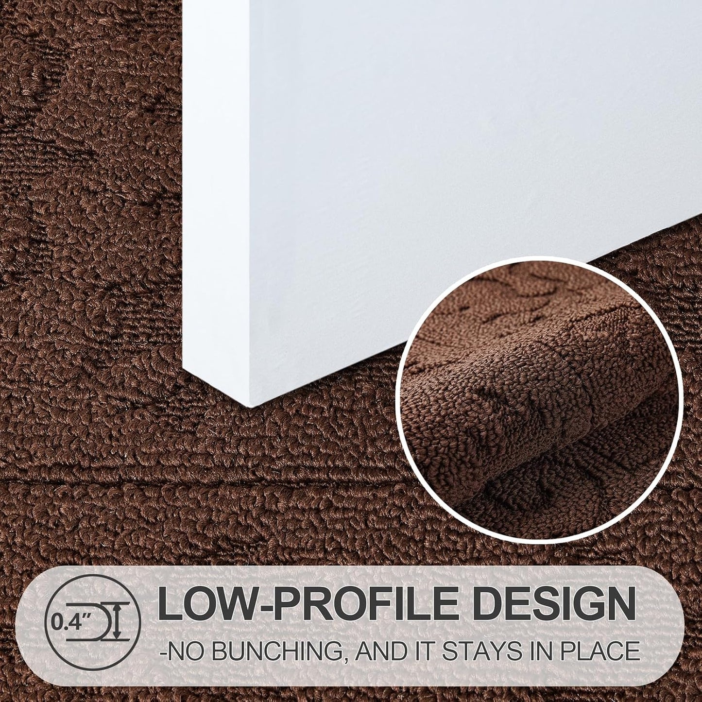 FONEYI Indoor Door Mat 32" x 48", Dirt Trapper Door Mats Non-Slip Entryway Rugs Washable, Absorbent Resist Dirt Welcome Mat, Low Profile Inside Floor Mats for Front Back Door and Entryway, Coffee