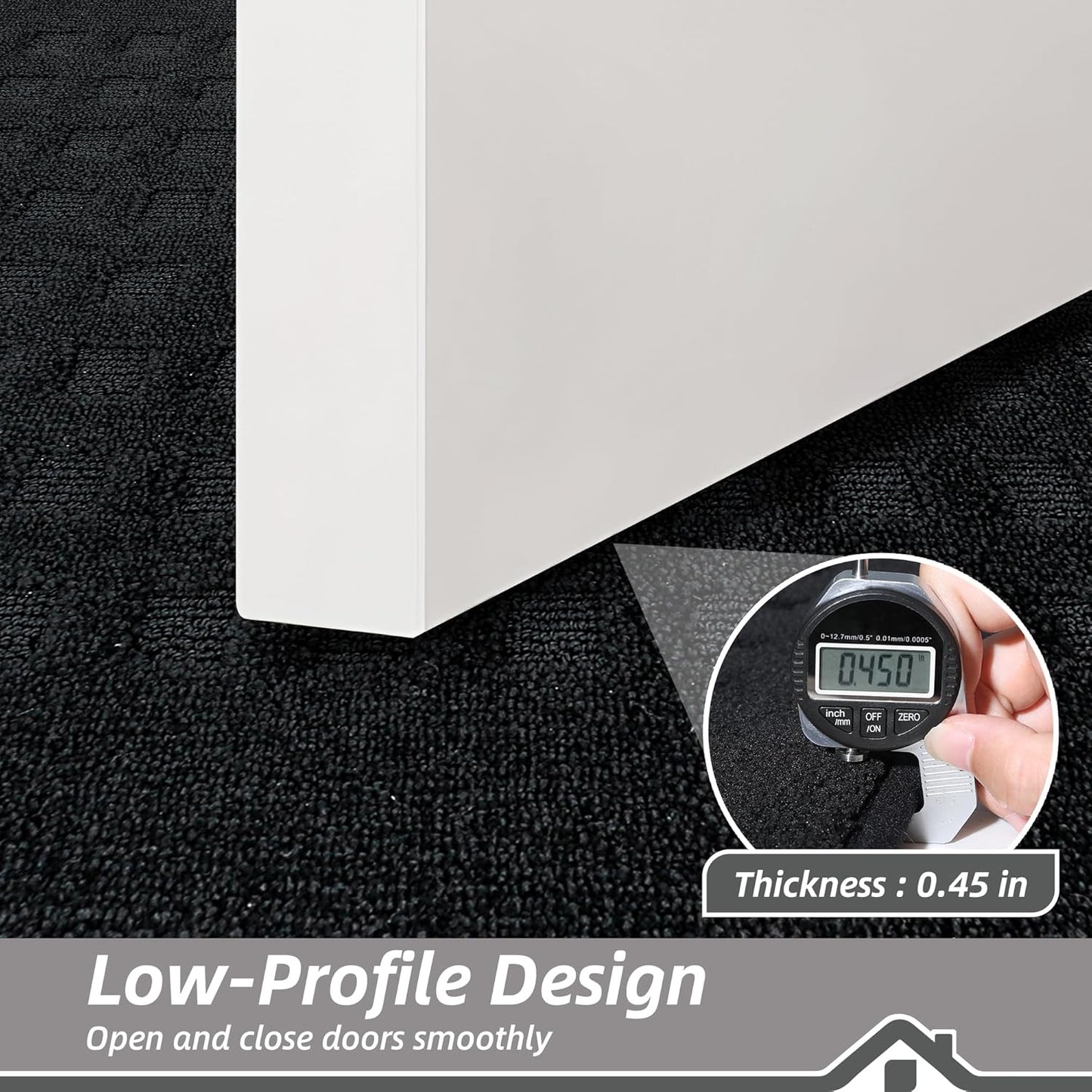 BEQHAUSE Waffle Door Mats Indoor 32"x48", Dog Mat for Muddy Paws Absorbent and Dirt Resist Floor Mats Non-Slip Washable Rugs for Entryway, Welcome Mat for Front Back Door, Muddy Wet Shoes, Black