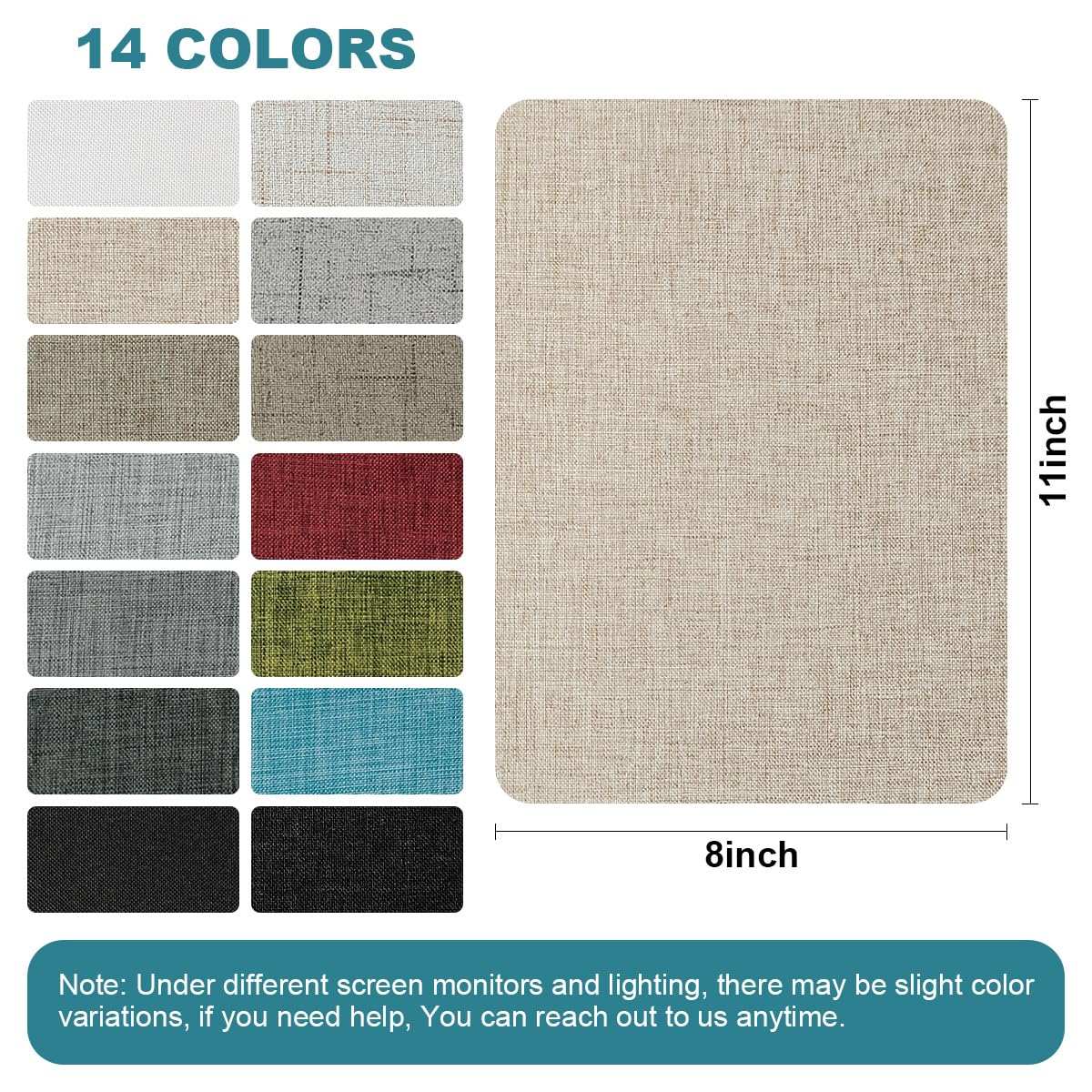 J.CARP 2Pcs Linen Repair Patches, Large Self-Adhesive Fabric Patch for Sofas, Couch, Furniture, Car Seats (8 * 11 inches-2PCS Beige)