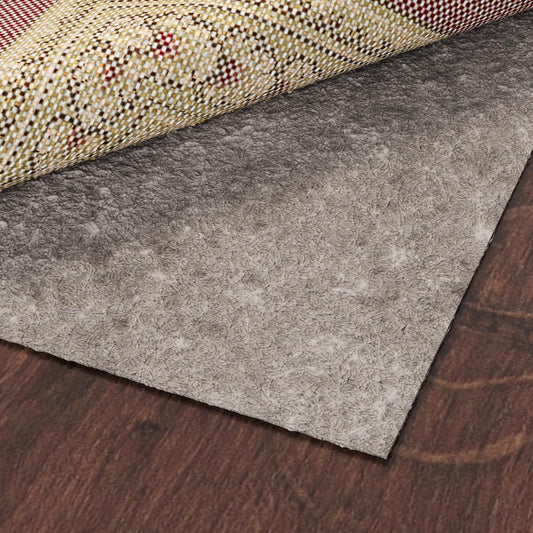 Ottomanson 5' x 8' Non-Slip Rug Pad Gripper 1/4 Inch Thick Dual Surface Felt + Rubber Gripper - Safe for All Floors, Brown