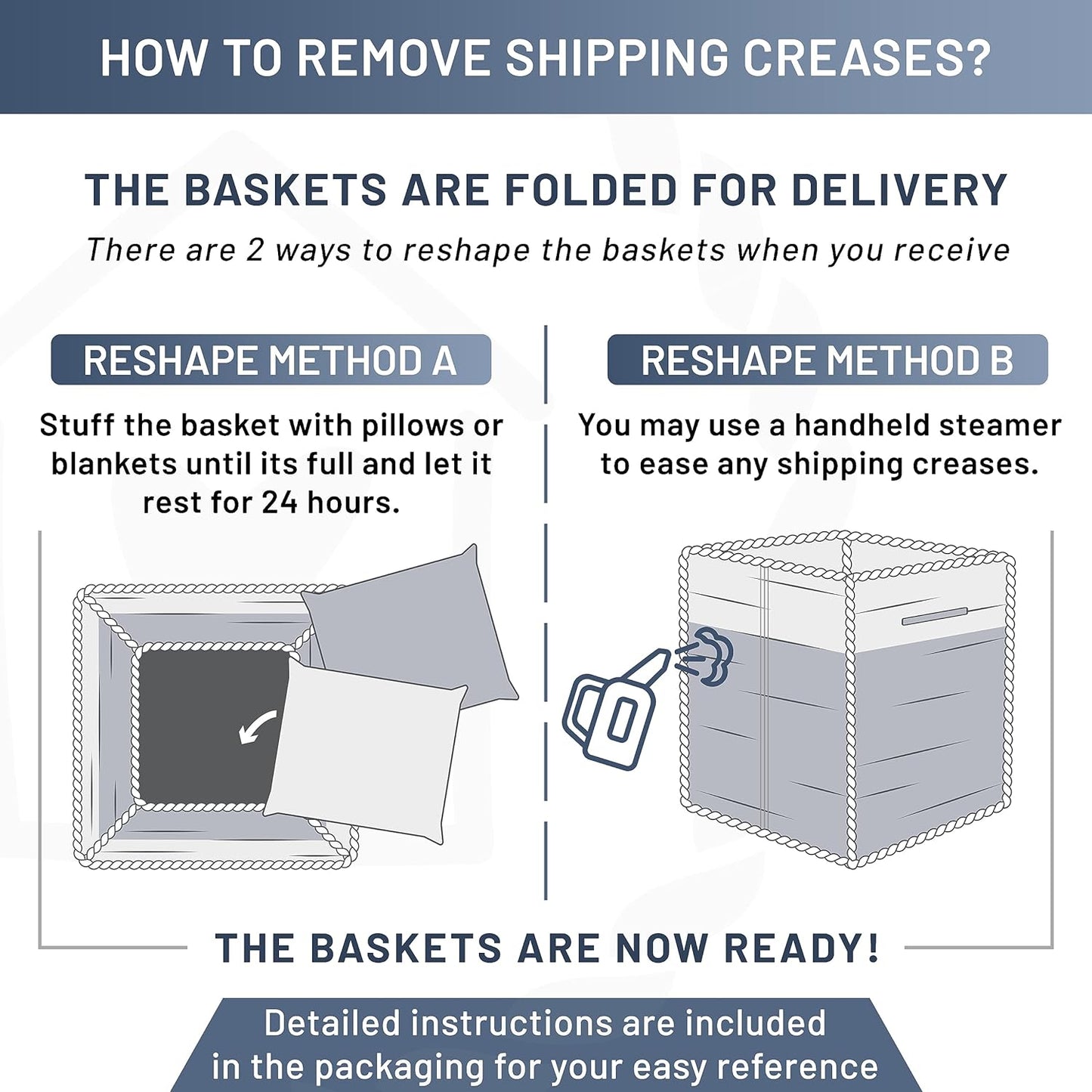 NaturalCozy Storage Cubes 11 Inch Cotton Rope Woven Baskets for Organizing, 3-Pack | Cube Storage Bin | Square Storage Baskets for Shelves Organizer, Classroom, Kids Toy Bins, Closet, Baby Nursery