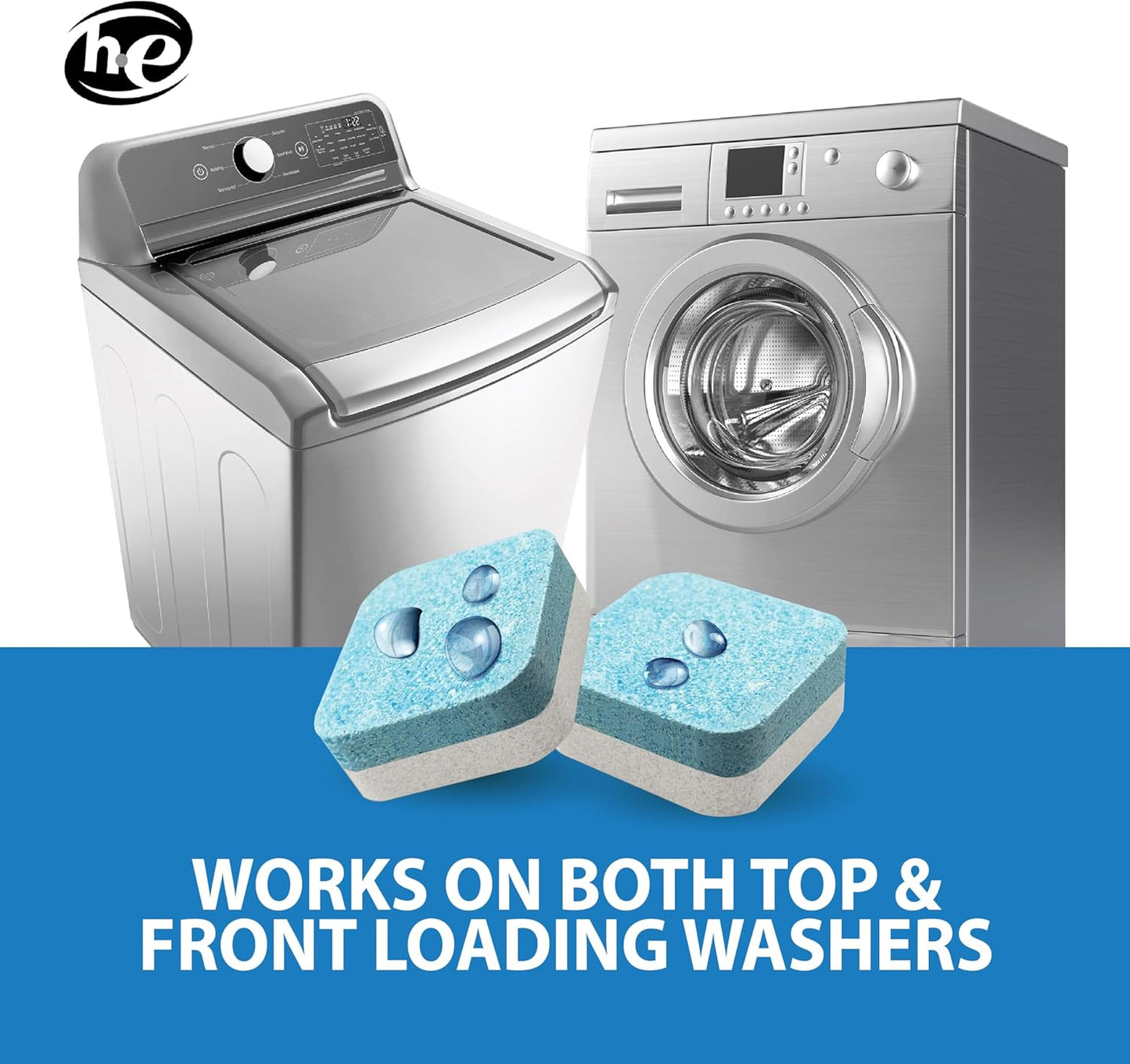 SANI 360° Washing Machine Cleaning tablets, 12 pack is Formulated with Enzyme, Deep Cleans and Deodorizes Front and Top Loading Washers use up to 1-year supply Unscented