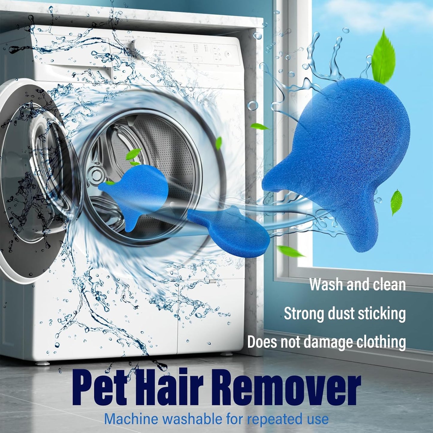 Pet Hair Remover for Laundry, Reusable Dog & Cat Hair Remover Tool, Effectively Removes Pet Hair, Lint and Dander from Bedding and Clothing, Suitable for Washing Machines, Dryers 6PCS