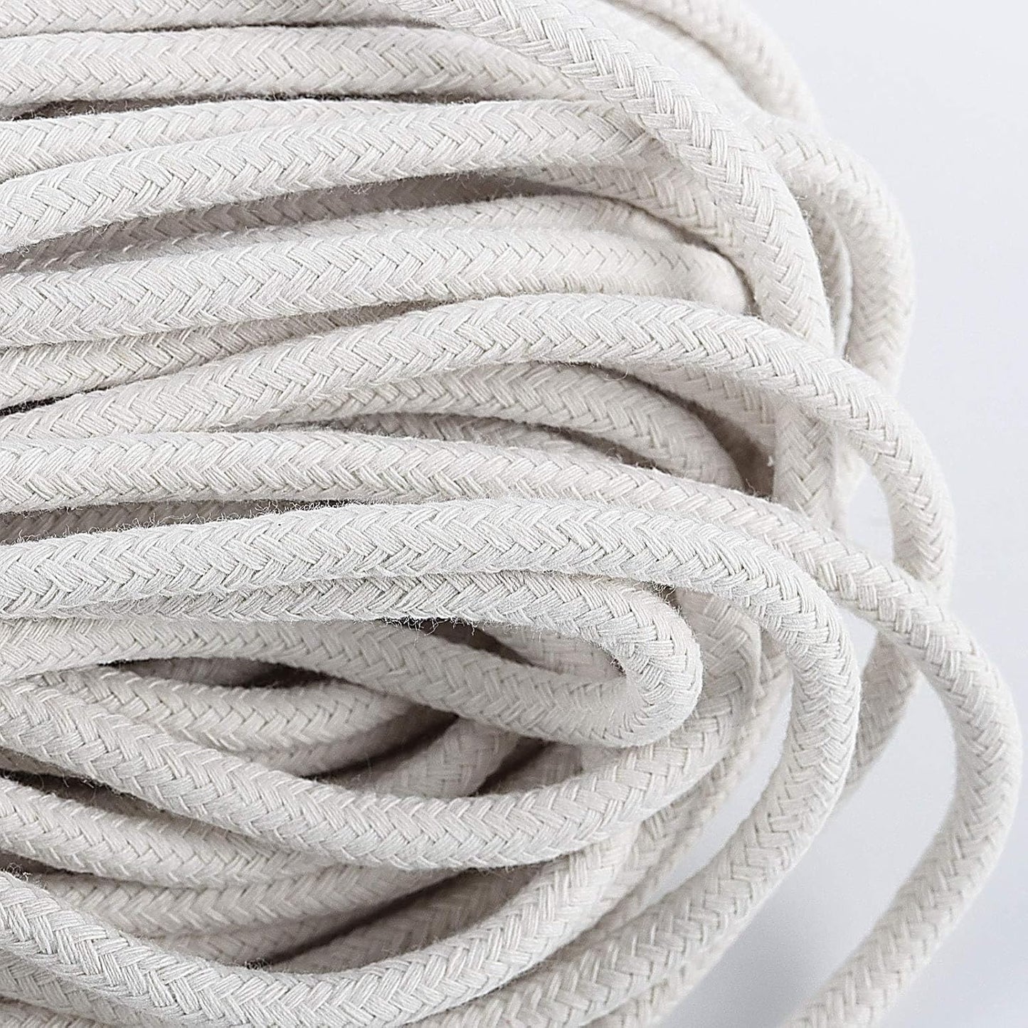 ZOENHOU Cotton Rope, 328 Feet, White, Natural, Clothesline, Strong, Laundry Line, DIY Crafts, Art Projects, Garden Decor