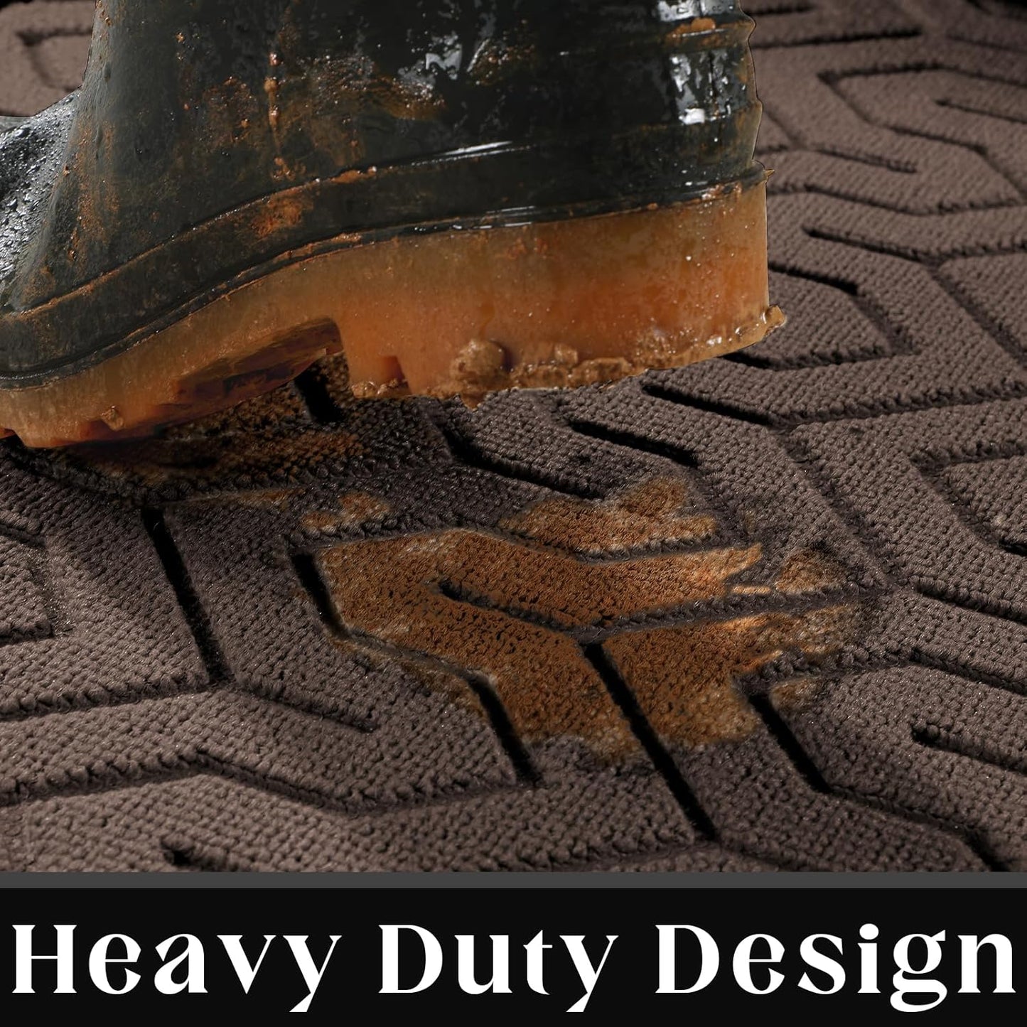 Yimobra 72x24 Indoor Outdoor Runner Rug, Heavy-Duty Waterproof Entrance Mat for High Traffic Areas, Commercial Grade Welcome Door Mat, Easy Clean, Brown