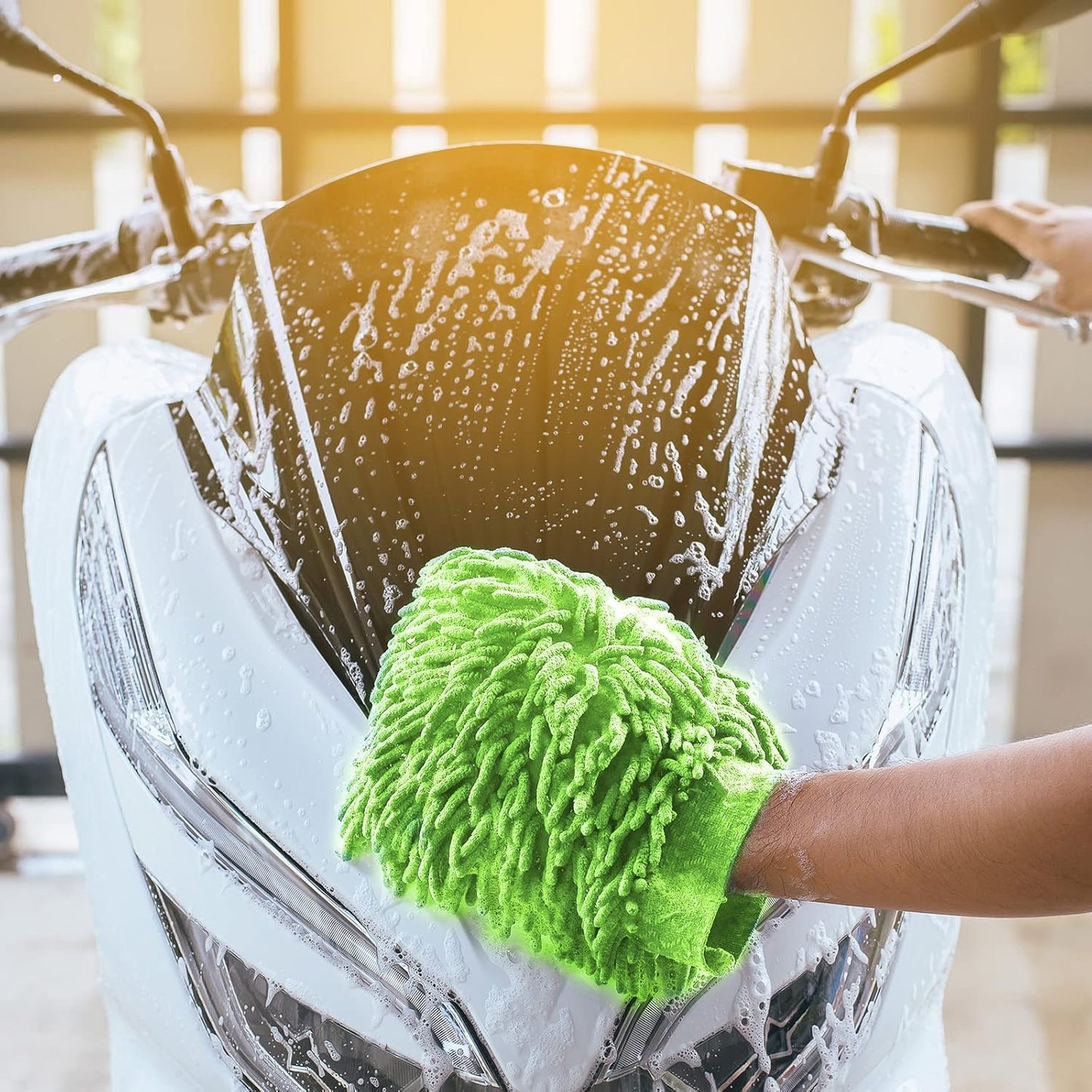 6 Pcs Microfiber Dusting Mitt Gloves Microfiber Washable Dusting Gloves Car Wash Mitt for Leaf Cleaning Plant