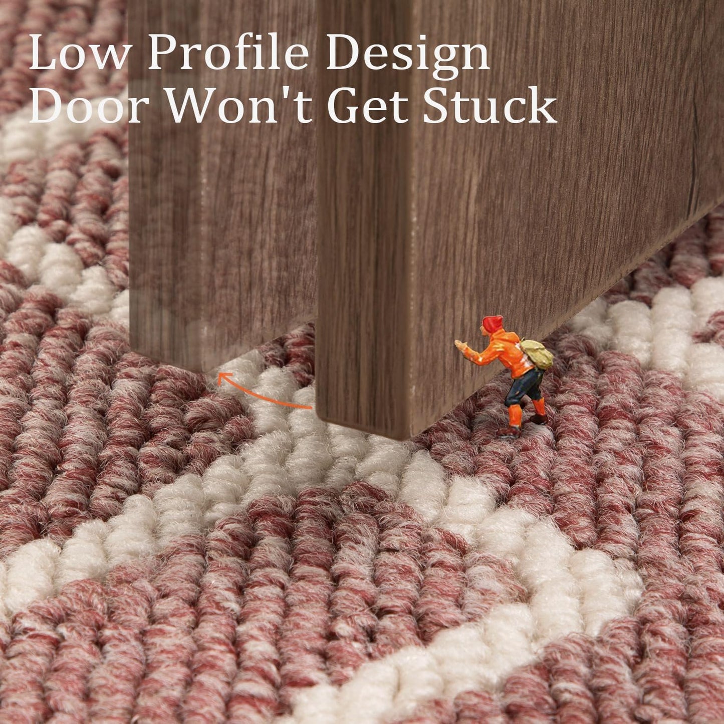 hicorfe Indoor Doormat,Front Back Door Mat Rubber Backing Non Slip Door Mats 32"x48" Absorbent Resist Dirt Entrance Doormat Inside Floor Mats for Entryway Washable Low-Profile(Light Pink)