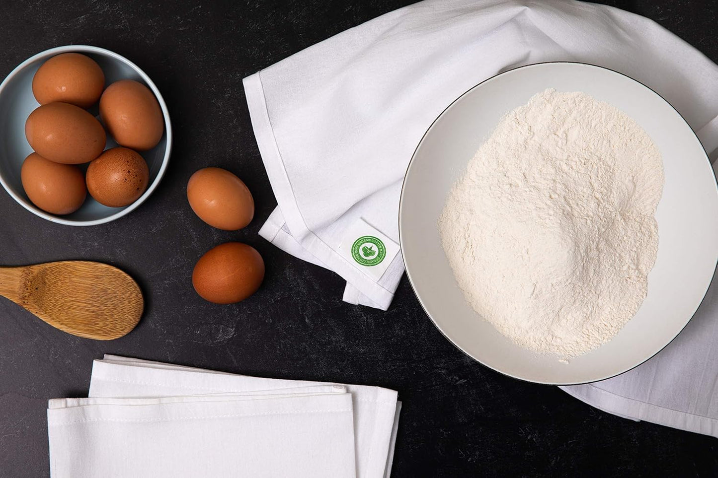 Organic Cotton Tea Towels for Embroidery - Blank Flour Sack Dish Towels for Embroidery - Perfect White Kitchen Towels for Embroidery and Crafts to Customize and Personalize - 27"x27" (White - 5 Pack)