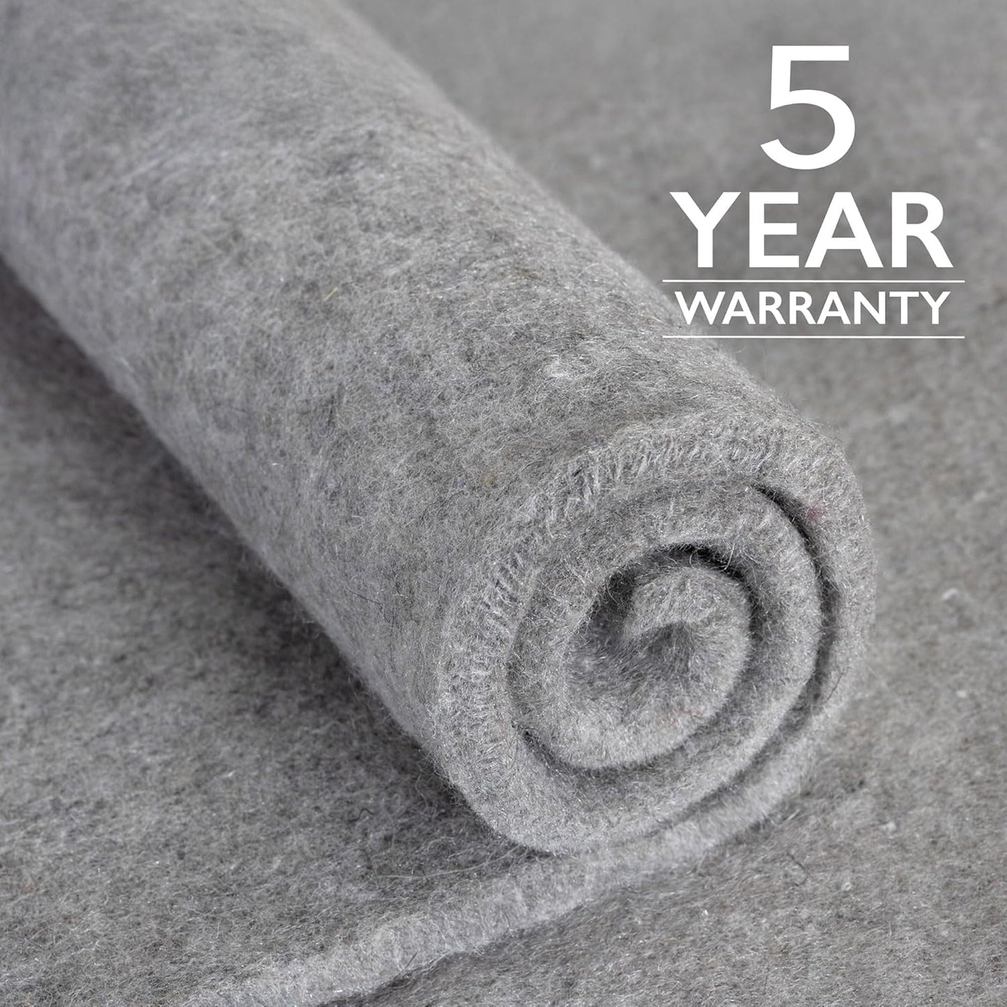 RUGPADUSA - Eco-Plush - 9'x12' - 1/2" Thick - 100% Felt - Luxurious Cushioned Rug Pad - Available in 3 Thicknesses, Many Custom Sizes