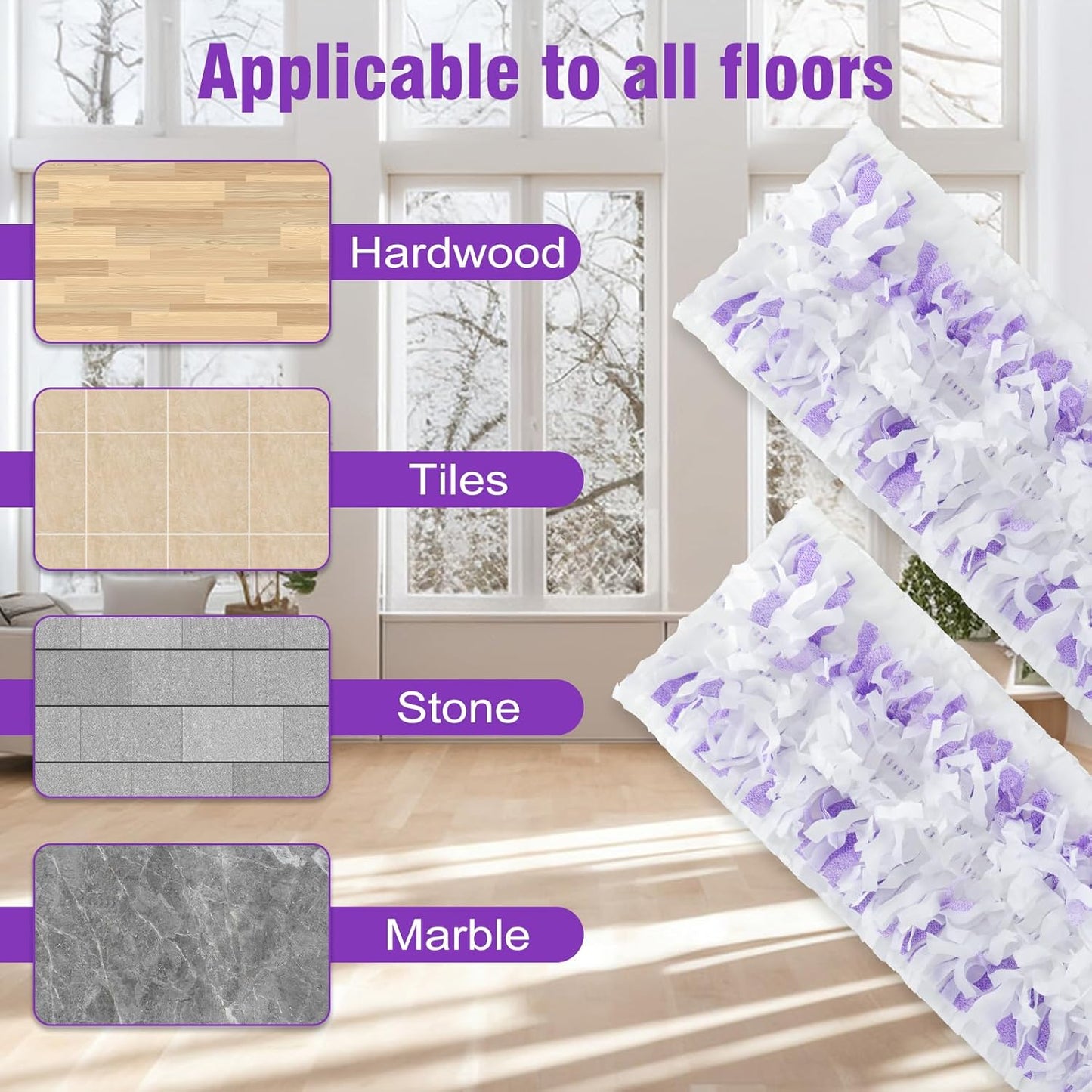 36 Pack Disposable Power Mop Refills Pads for Swiffer Power Mop,Spray Wet Pads Refill,Disposable Mop Pads for Wood Floors,Spray Mopping Pads Refills for Multi-Surface Floor Cleaning