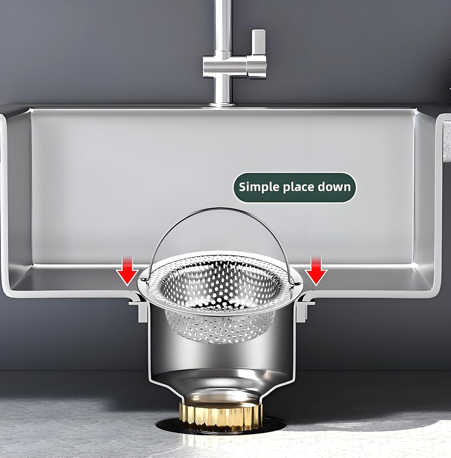 4 Pack Stainless Steel Sink Strainer Basket, Fine Mesh Drain Protector for Kitchen, Anti-Clog Rustproof Design, Dishwasher Safe Heavy Duty