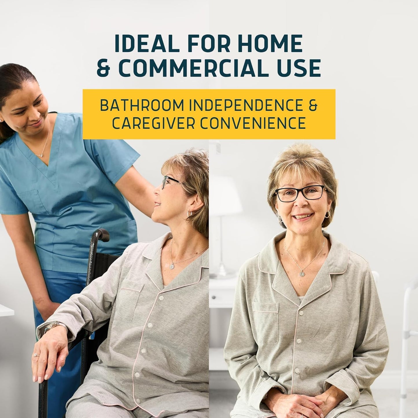 Lunderg Commode Liners with Absorbent Pads - Lemon Scent Medical Grade 150 Count Universal Fit - Disposable Bedside Commode Liners and Pads for Adult Chairs, Portable Buckets & Camping Toilet Bags