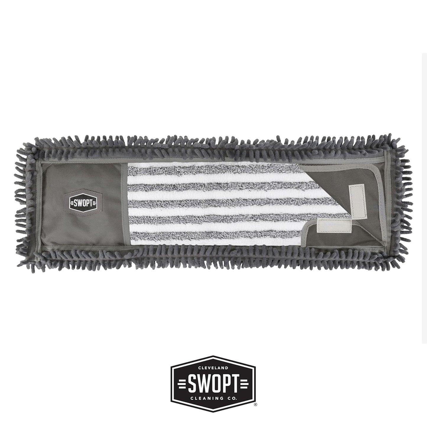 SWOPT 24” Microfiber Dust Mop Refill – Microfiber Cleaning Pads for Use on Wood, Laminate, Tile – Interchangeable with All SWOPT Cleaning Products for More Efficient Cleaning and Storage