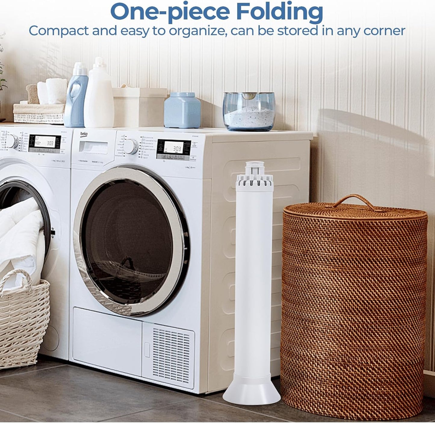 GCCSJ 4-Legged 2 Tier Folding Portable Octopus Style Clothes Drying Rack with Wheels,Laundry Drying Rack Collapsible for Indoor Outdoor Use