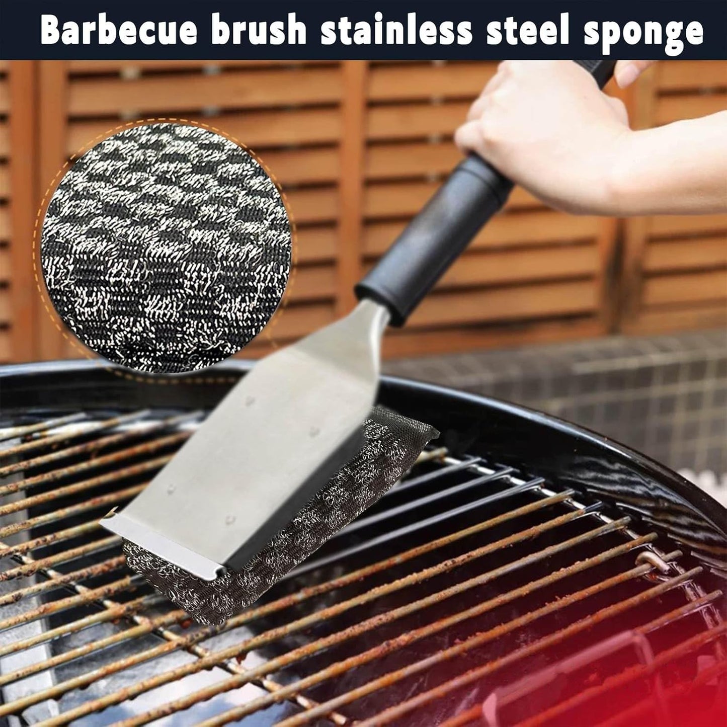 Steel Wool Scrubbers Dish Sponges Kitchen Scrubbing Pads Pot Scrubber for Kitchen Non Scratch, Soft and Fast Cleaning Scrubber (Black)