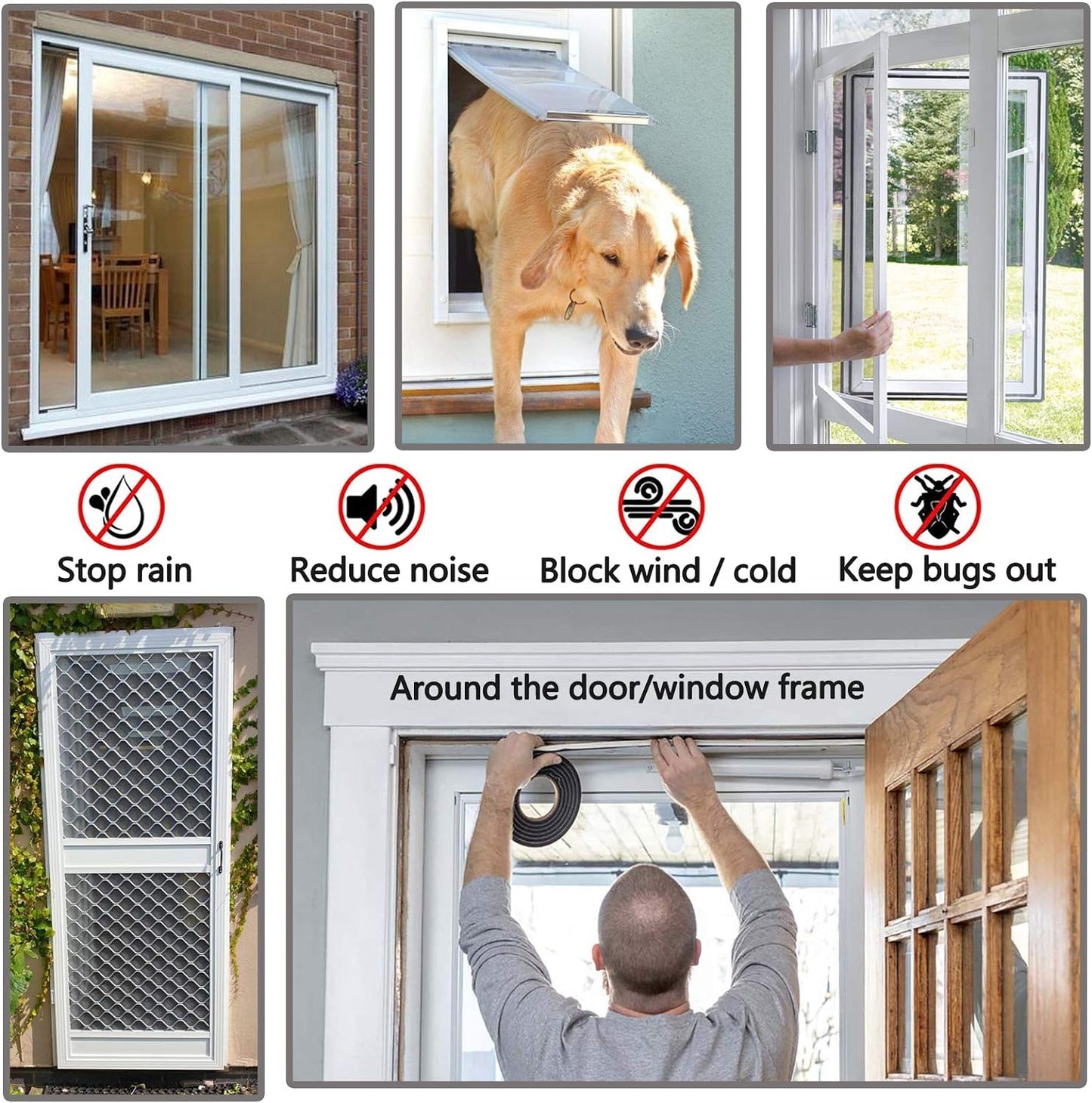 Adhesive Pile Weather Stripping, Weatherstrip Fuzzy Door Brush Strip for Sliding Sash Door Window Wardrobe Seal(33ft x11/32 Backing x 11/32 Brush inch, Black)