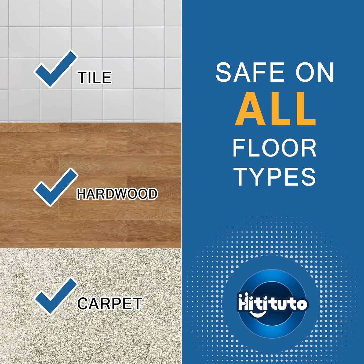 Hitituto Shoe Covers Disposable Non-slip for Indoors -200 Pieces (100 Pairs) Waterproof Premium CPE Booties Shoes Protectors Coverings, fits up to size 11 US Men and 13 US Women, Blue, Large