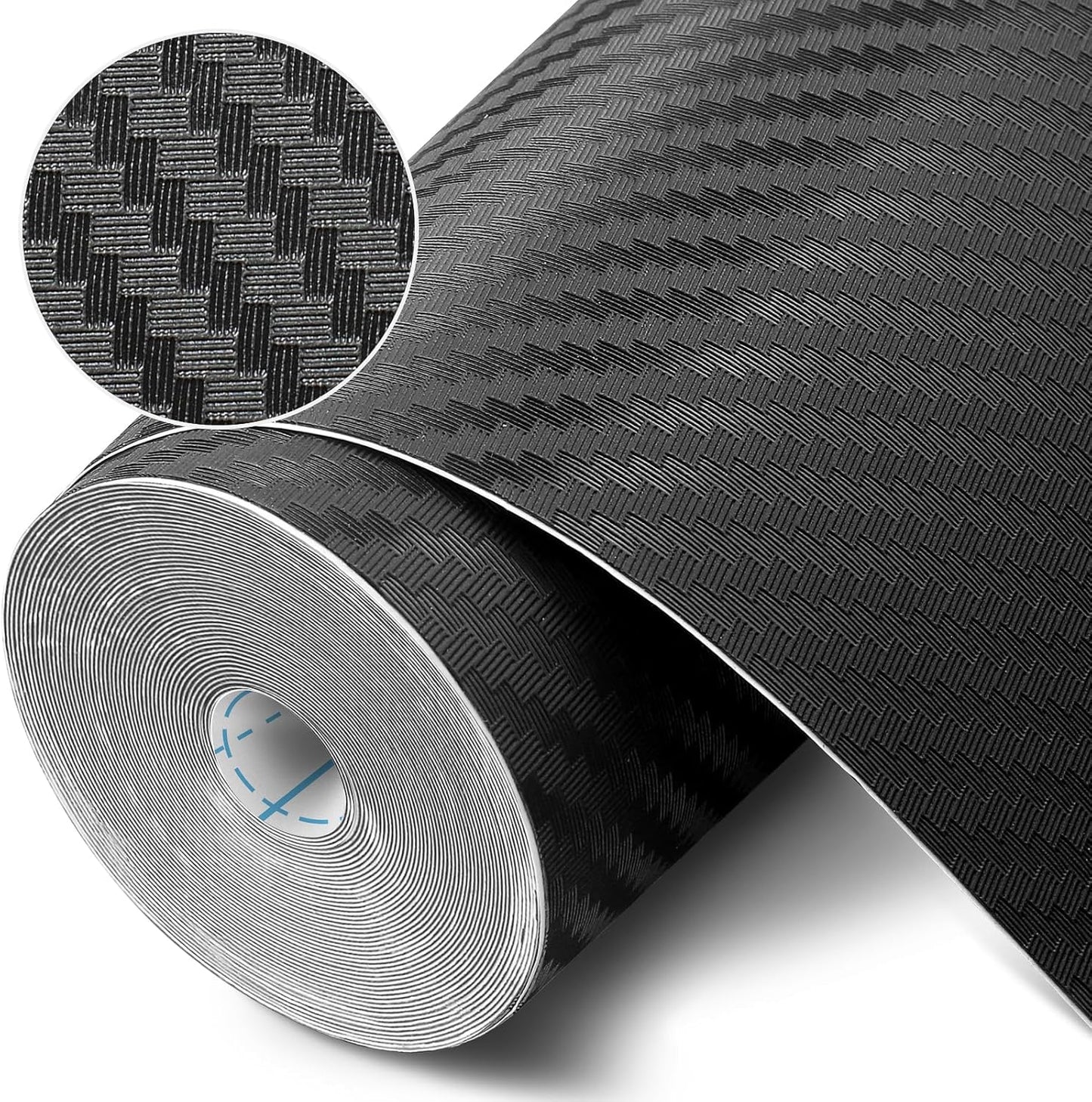 Self-Adhesive Shelf Liner Kitchen Liner, Waterproof Backed Paper Easy Peel and Stick Contact Liner Without Residue for Decor Your Desk Surface, Kitchen Countertops (Black, 11.8 x 236.2 inches)