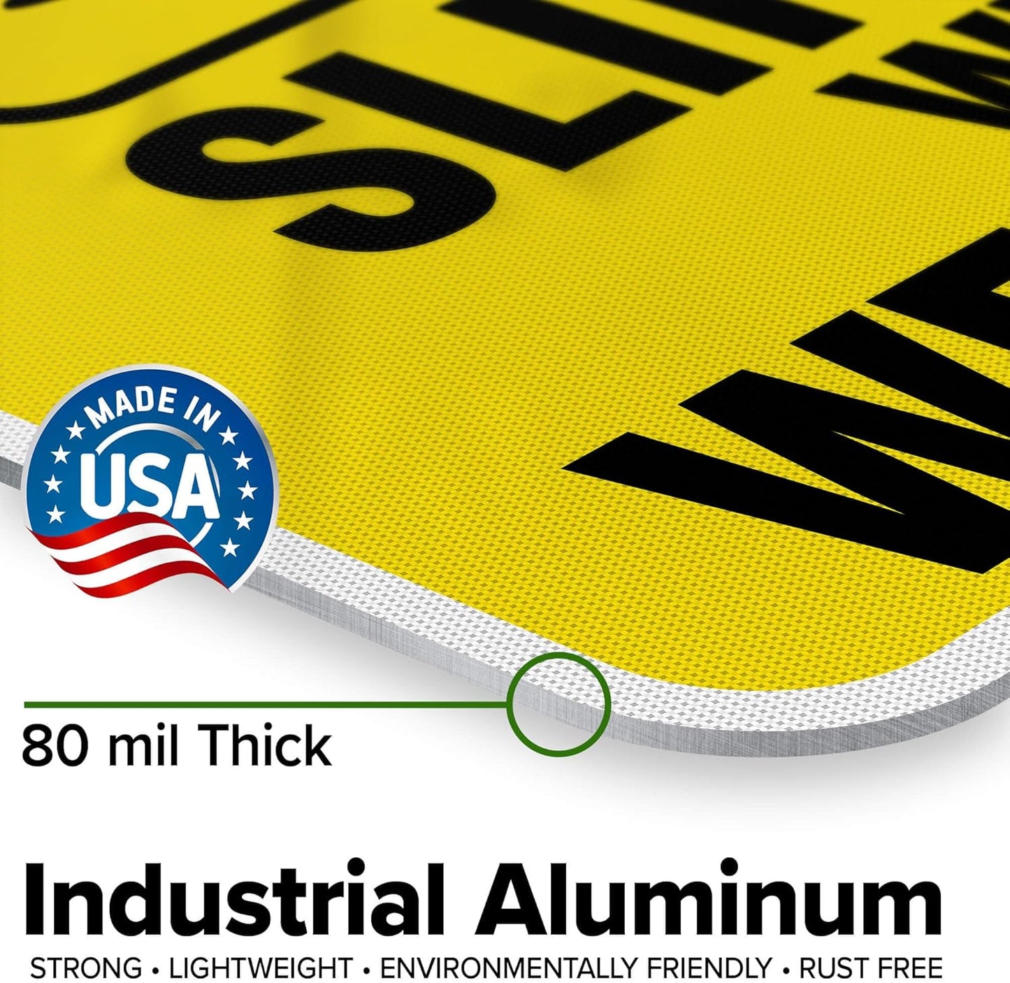 Caution Slippery When Wet Sign or ICY Sign, 18"x24" 0.80 Reflective Aluminum, Indoor/Outdoor Use, USA MADE By My Sign Center